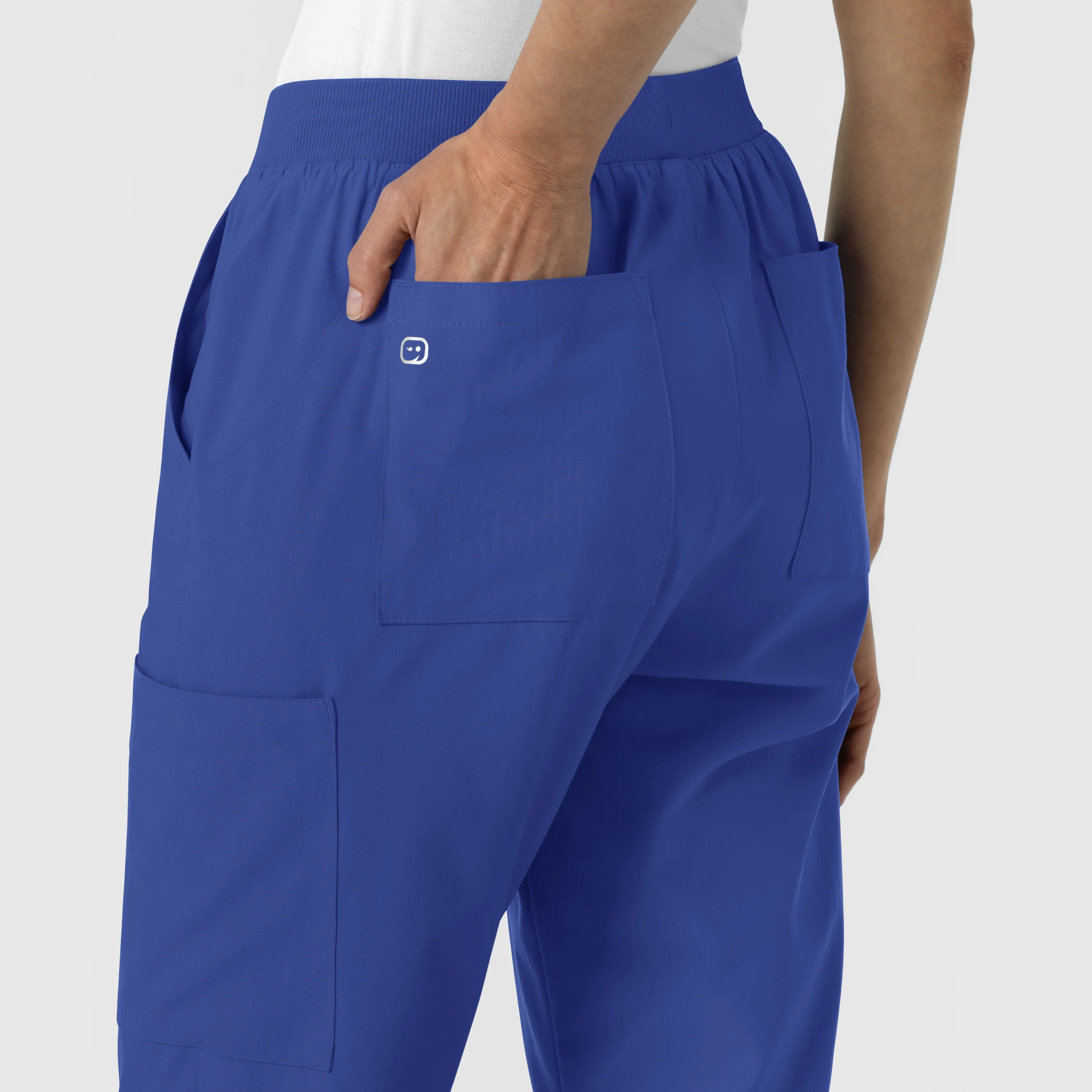 W123 Women's Cargo Utility Scrub Pant - Galaxy Blue - Image 10