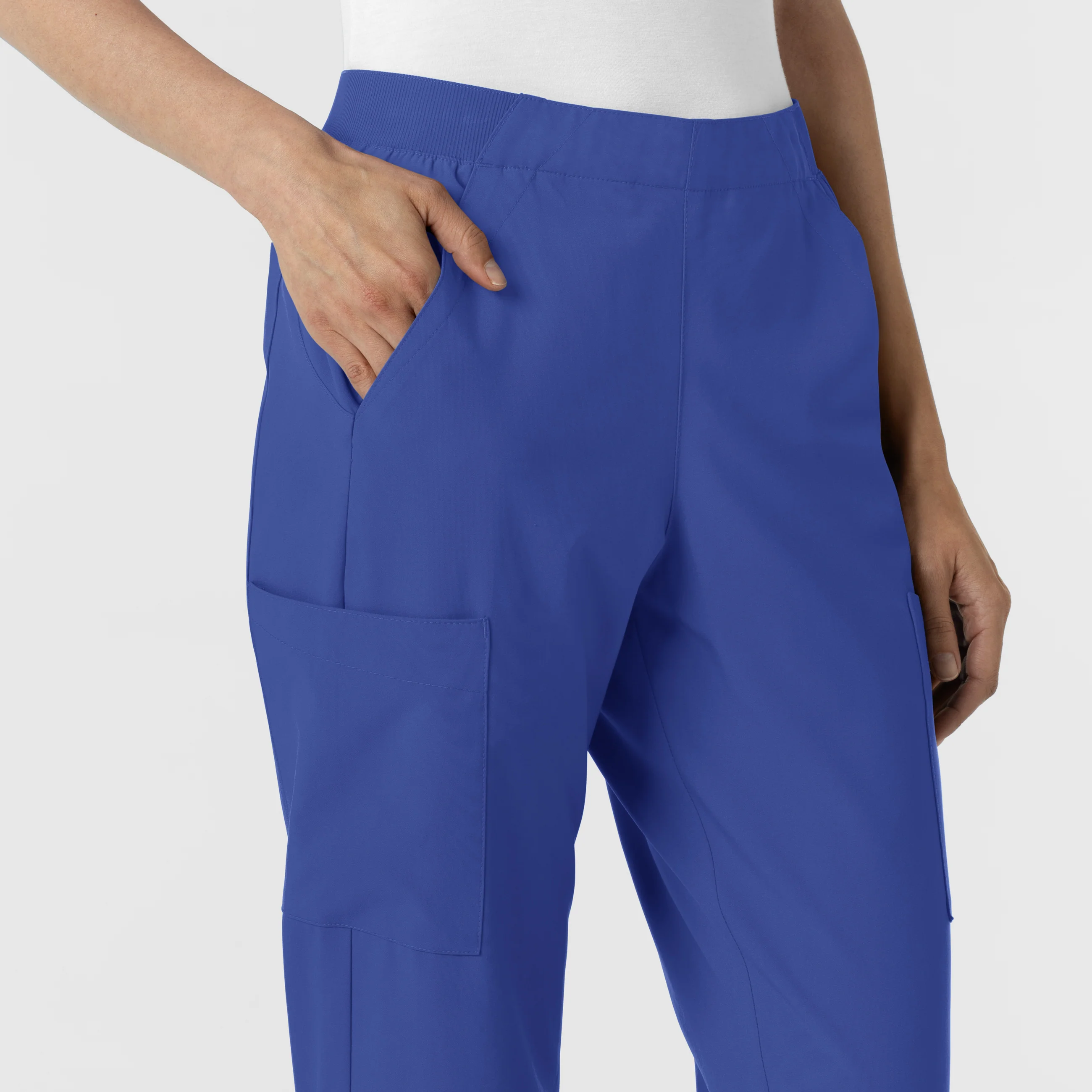 W123 Women's Cargo Utility Scrub Pant - Galaxy Blue - Image 7