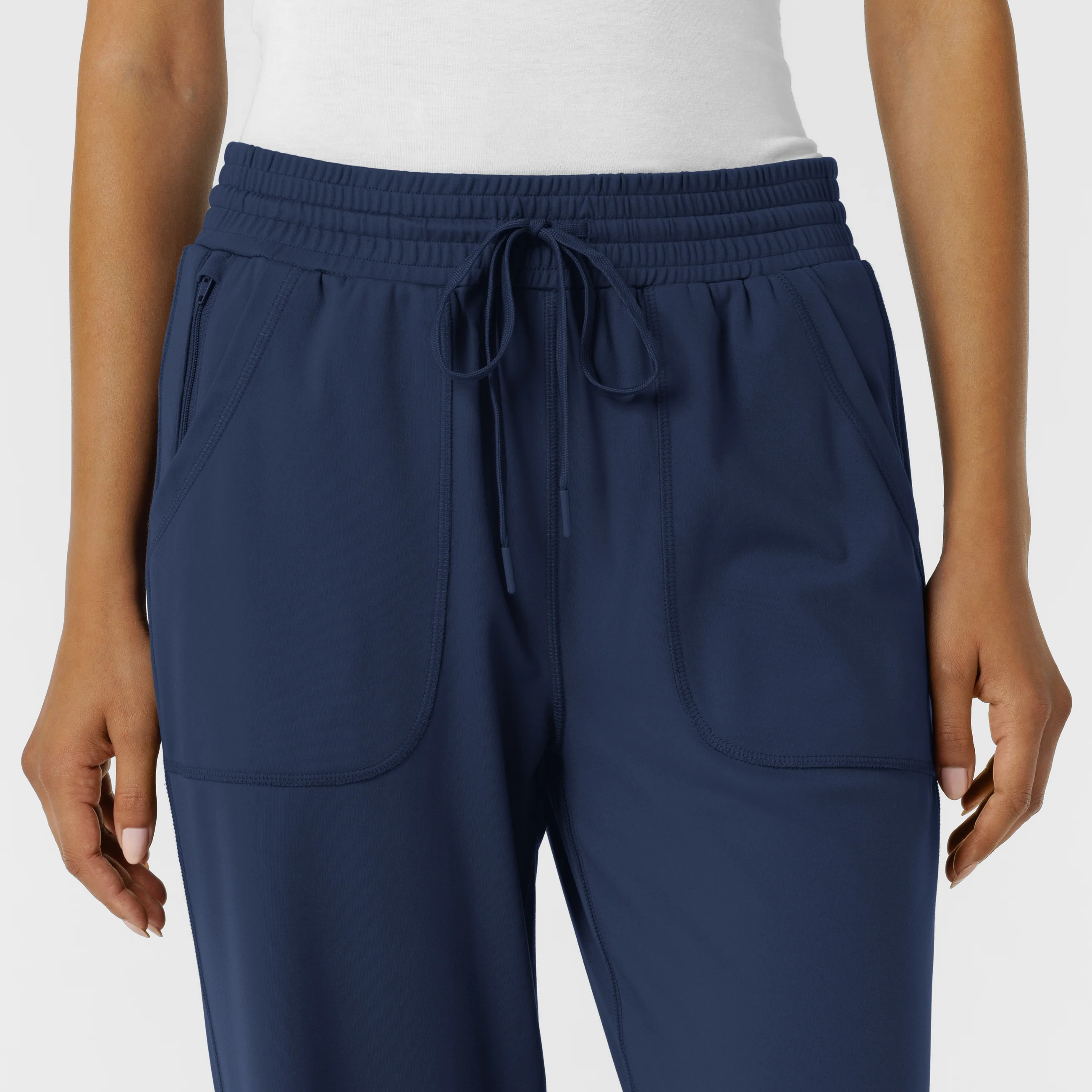 RENEW Knit Women's Wide Leg Scrub Pant - Navy - Image 5