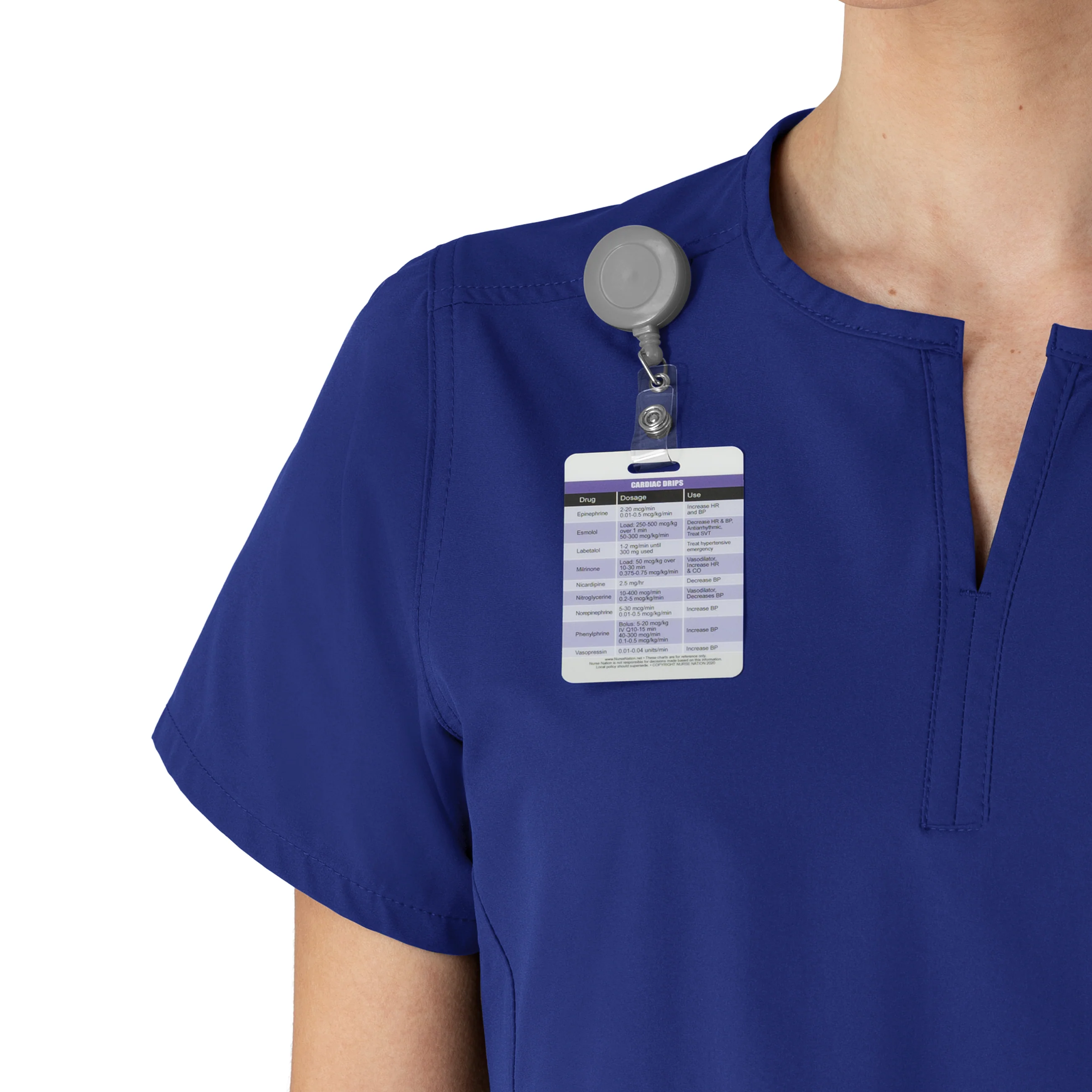 Carhartt Force Essentials Women's Notch Neck Tunic Scrub Top - Galaxy Blue - Image 7