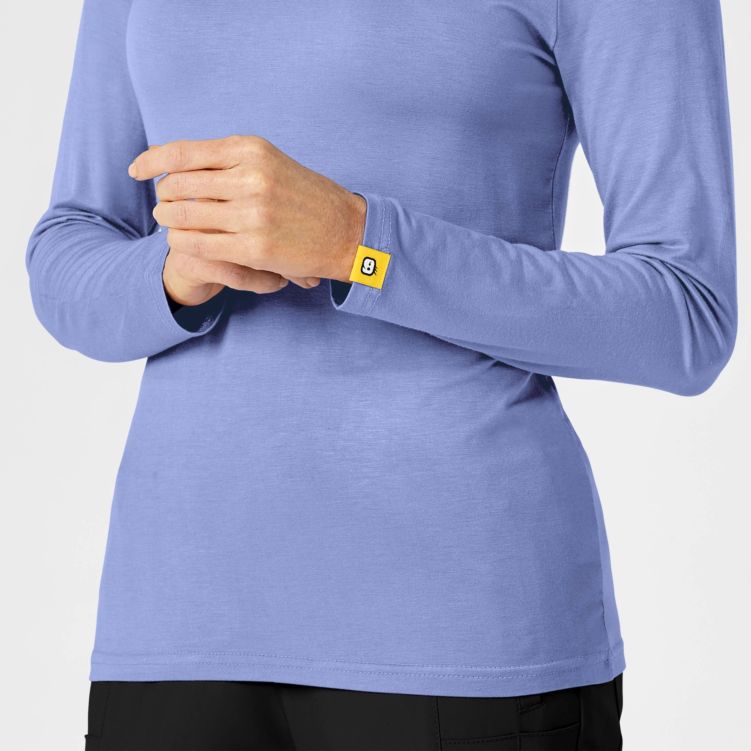 Long Sleeve Silky Tee - Ceil Blue - Image 5
