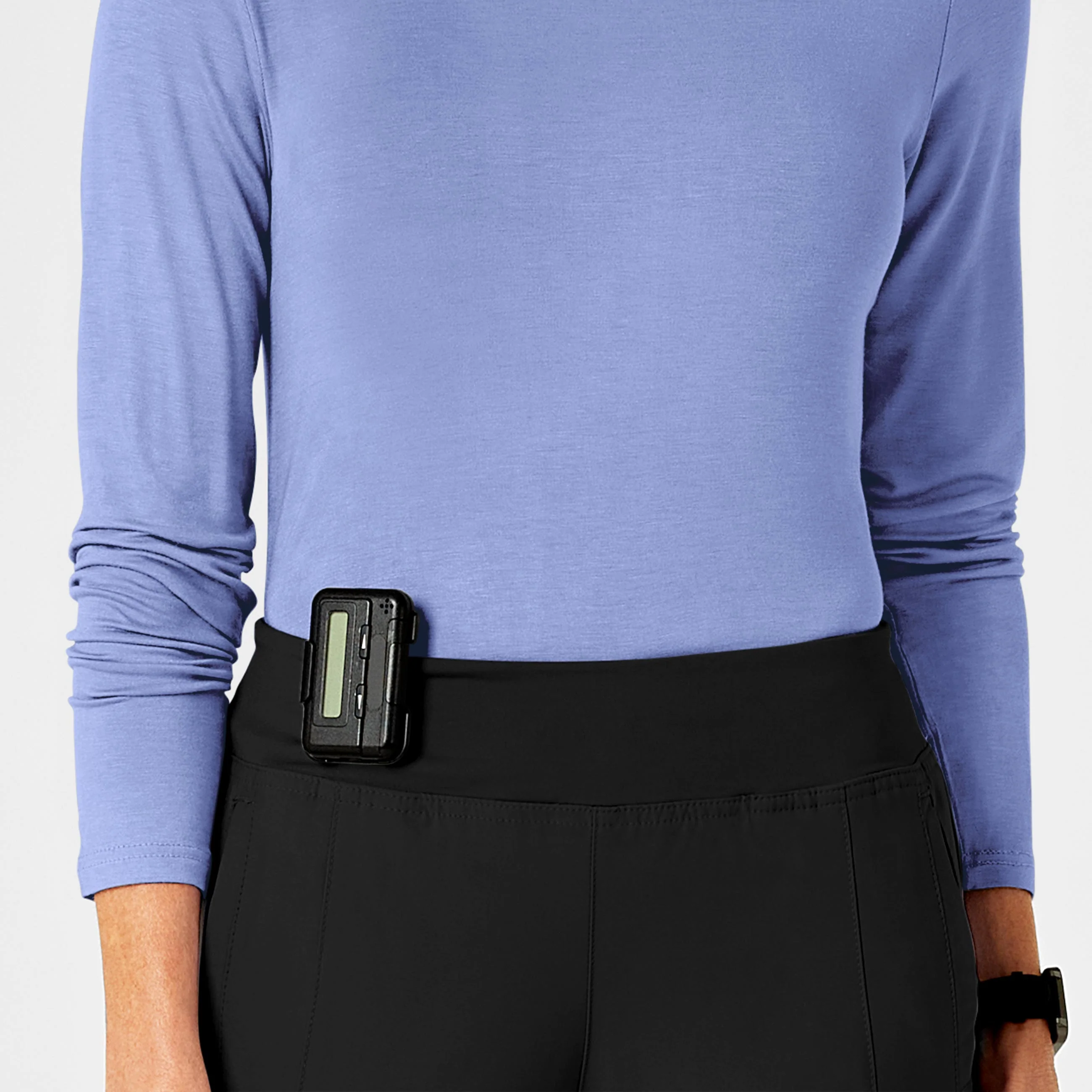 Long Sleeve Silky Tee - Ceil Blue - Image 7