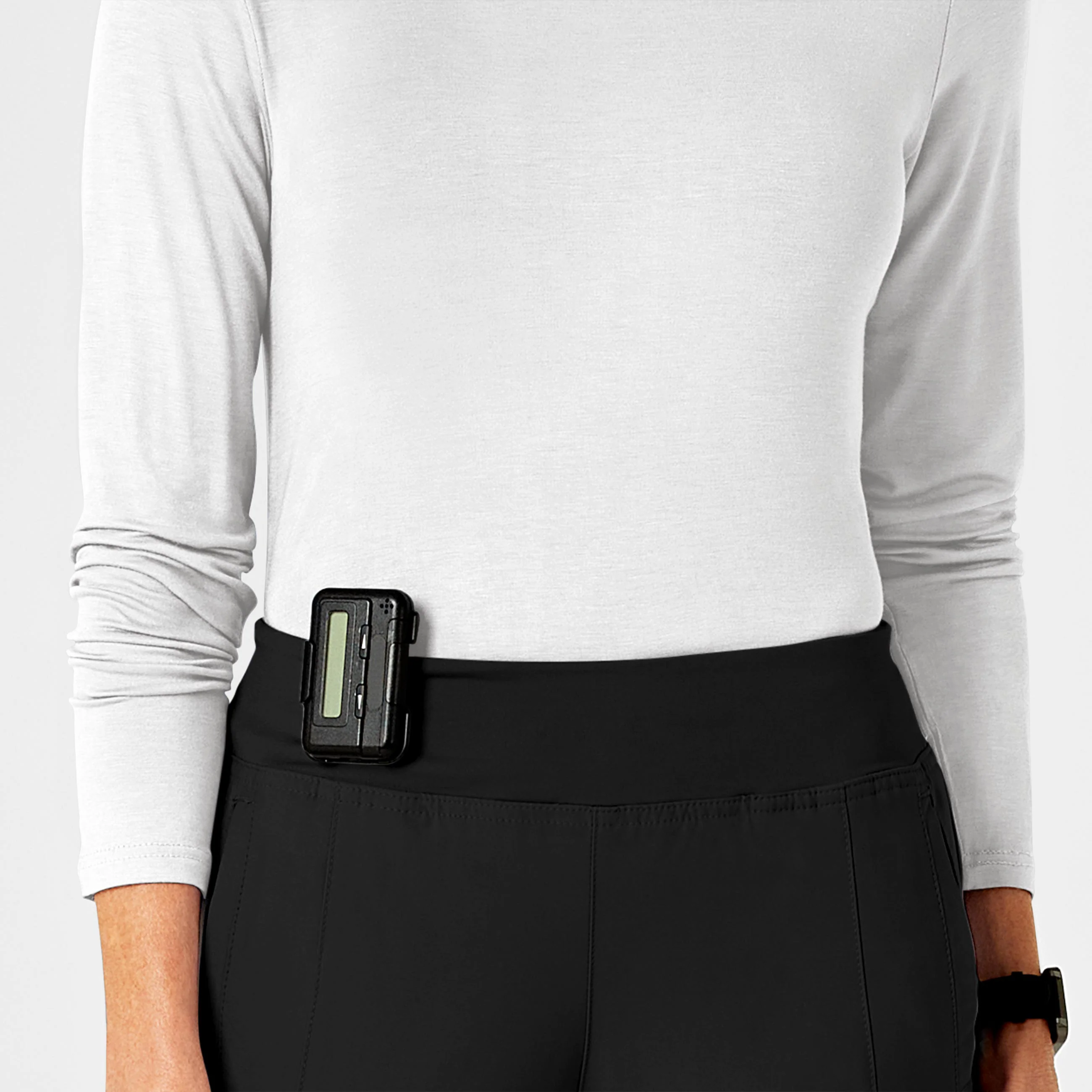 Long Sleeve Silky Tee - White - Image 7