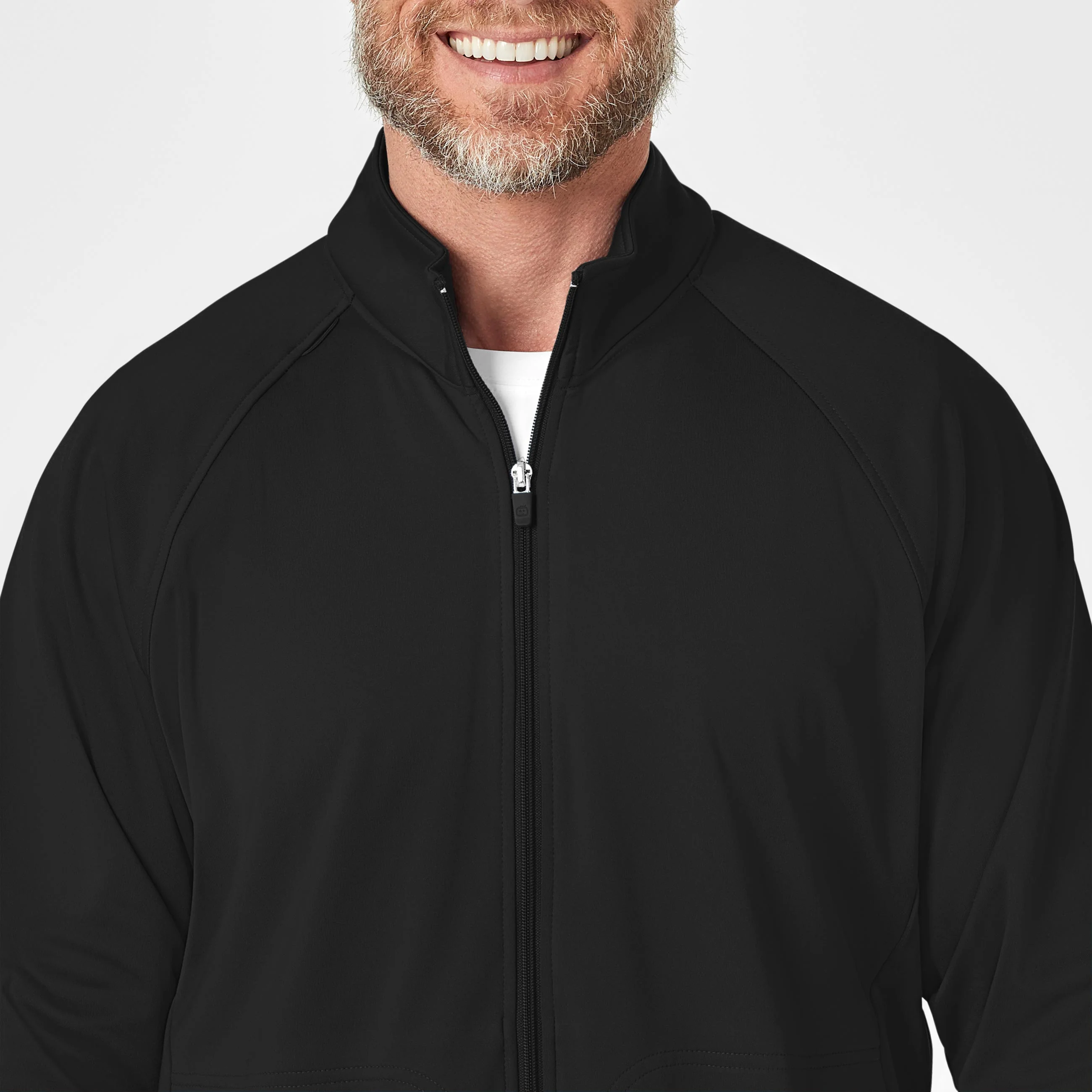 Men's Fleece Full Zip Jacket - Black - Image 5