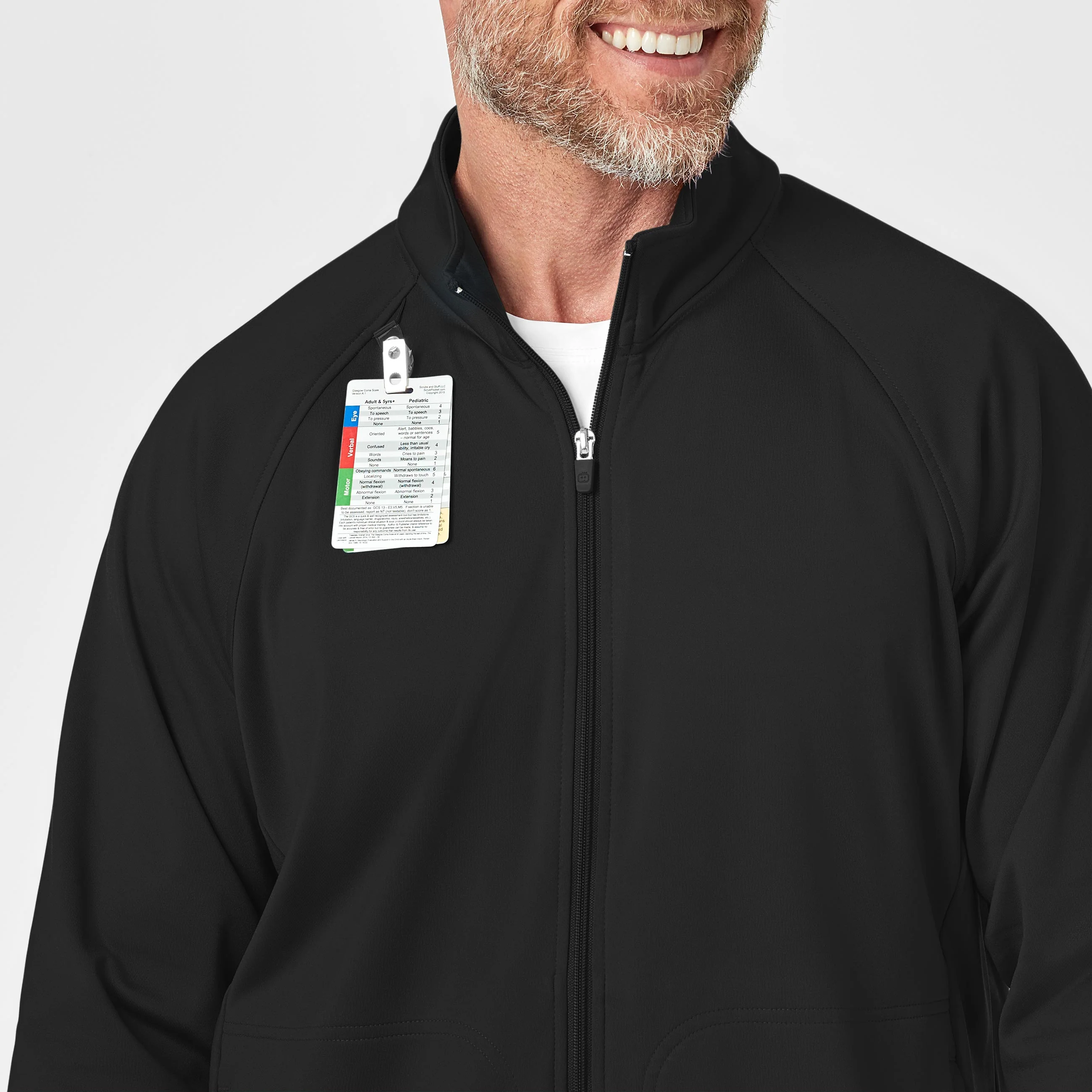 Men's Fleece Full Zip Jacket - Black - Image 6