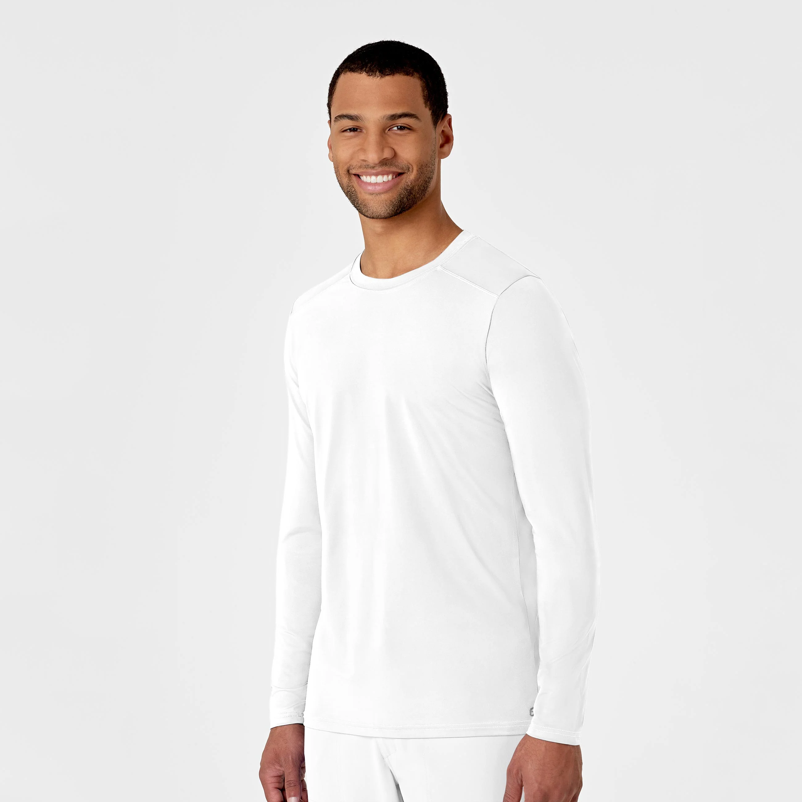 Men's Performance Long Sleeve Tee - White - Image 4