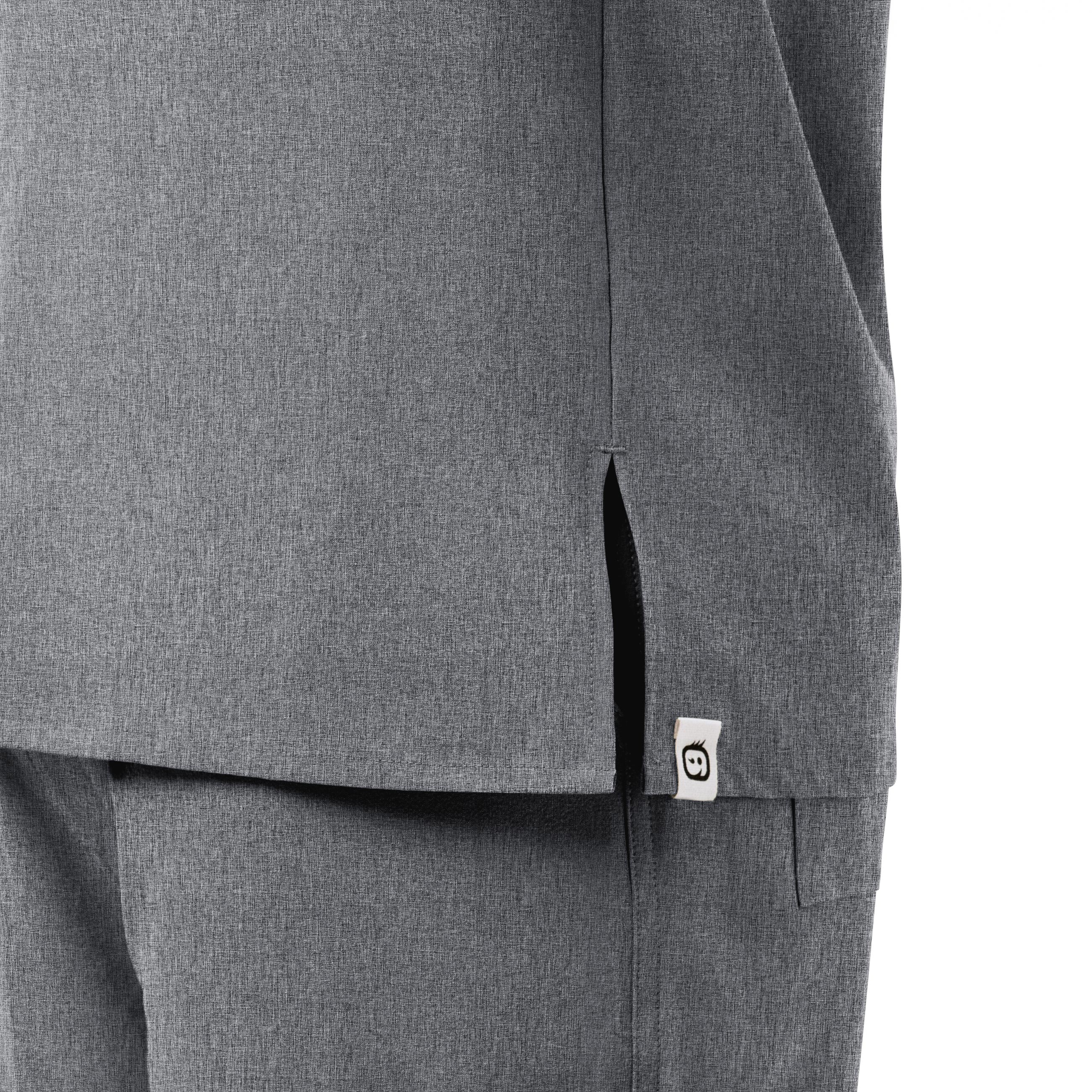 RENEW Men's EZ Zip Scrub Top - Grey Heather - Image 8