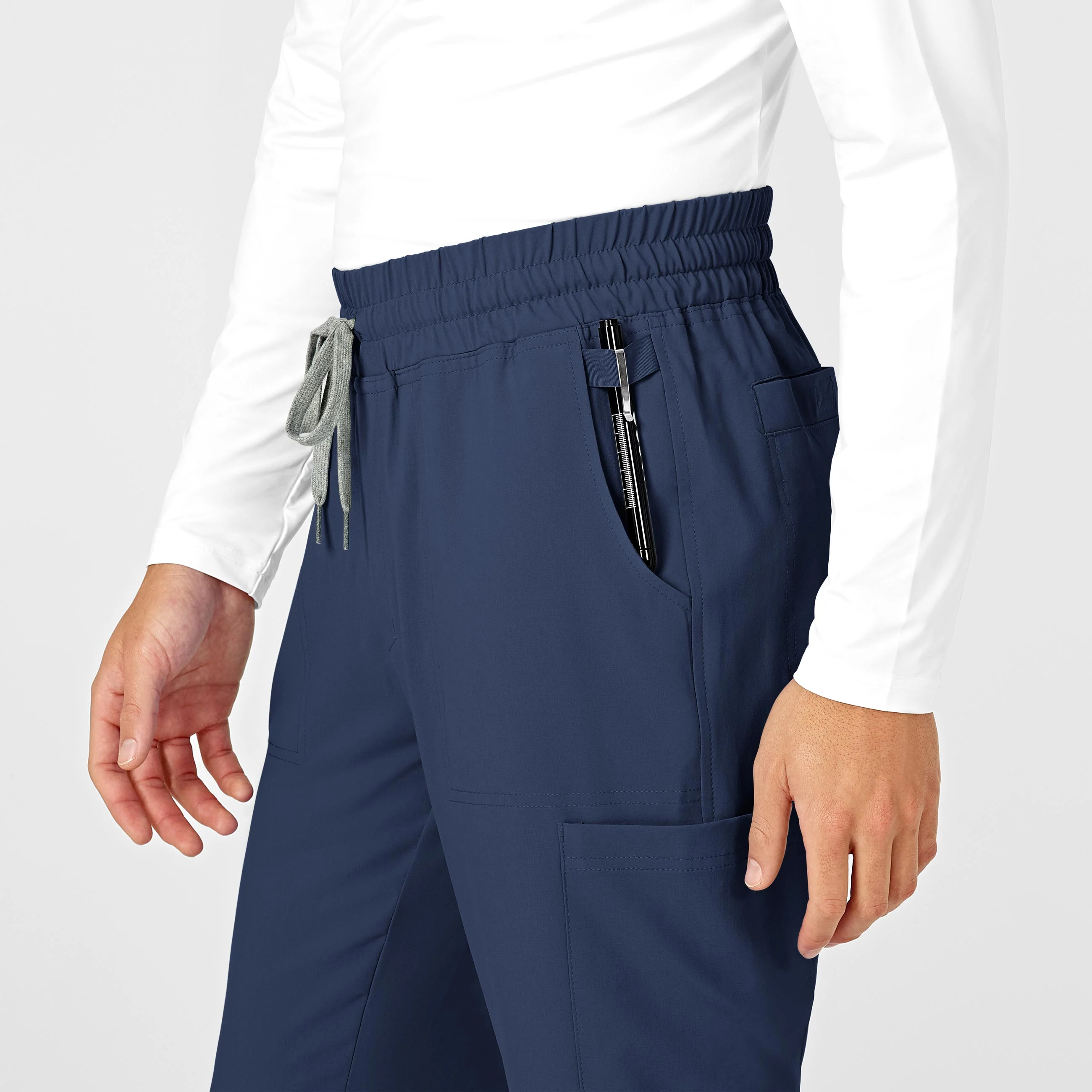 RENEW Mens Straight Slim Scrub Pant - Navy - Image 6