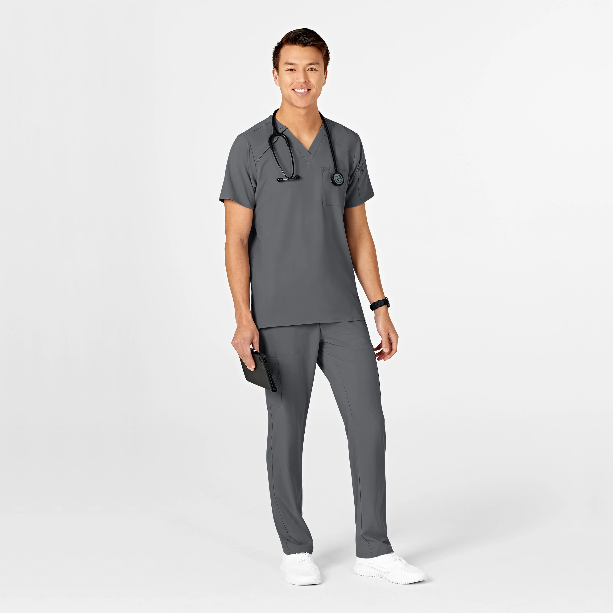 RENEW Mens Straight Slim Scrub Pant - Pewter - Image 3