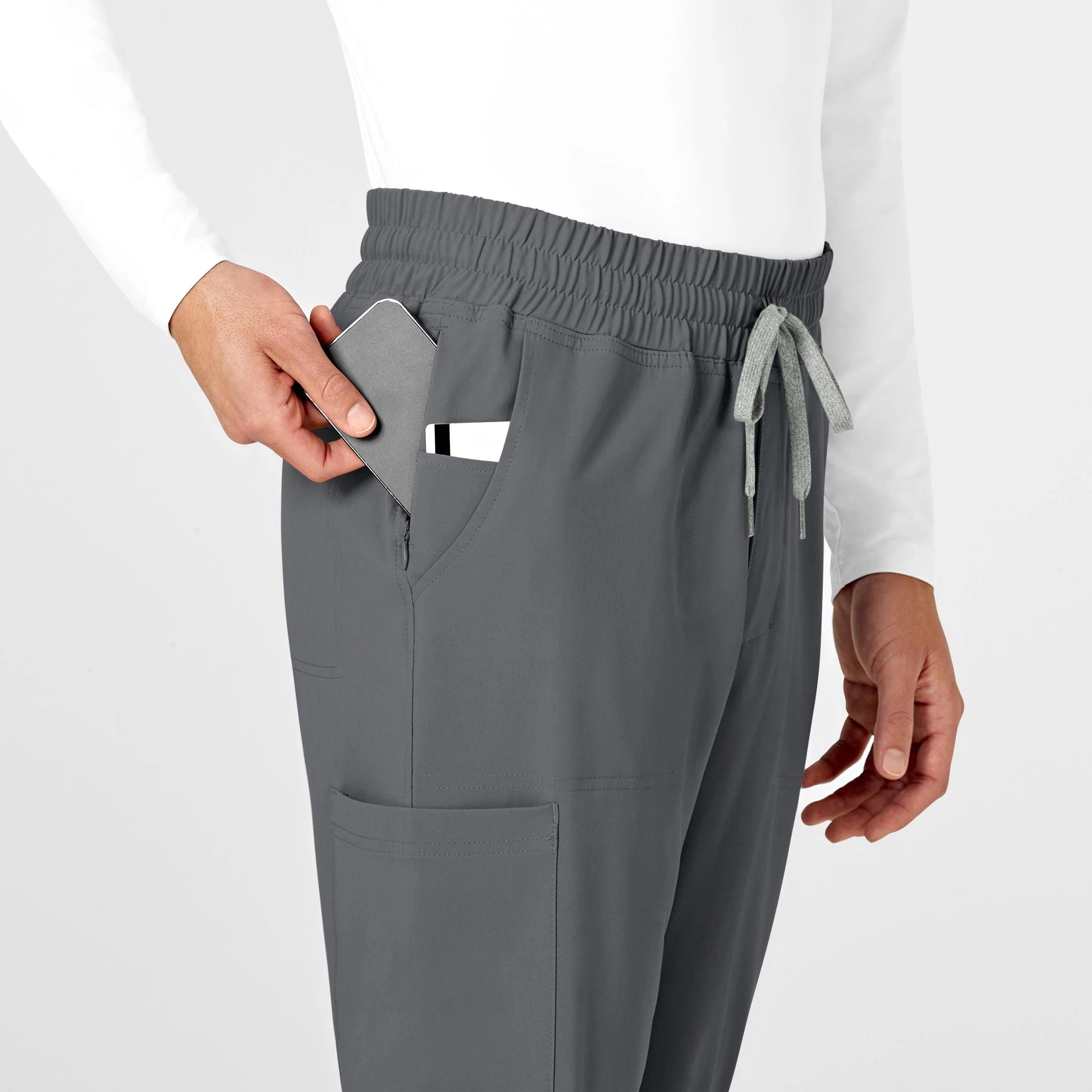 RENEW Mens Straight Slim Scrub Pant - Pewter - Image 7