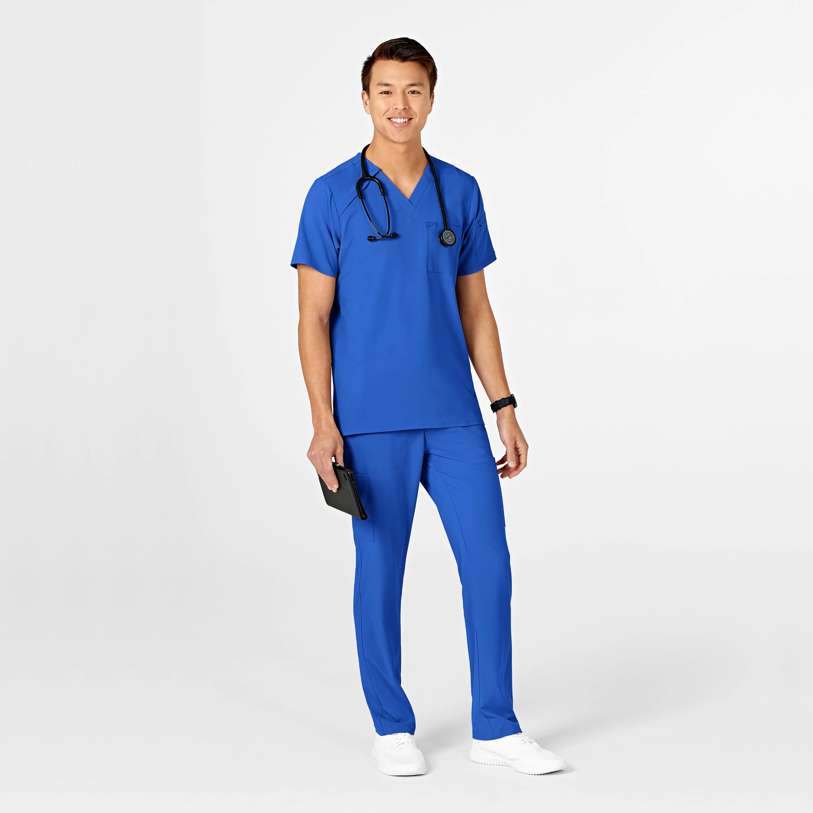 RENEW Mens Straight Slim Scrub Pant - Royal - Image 3