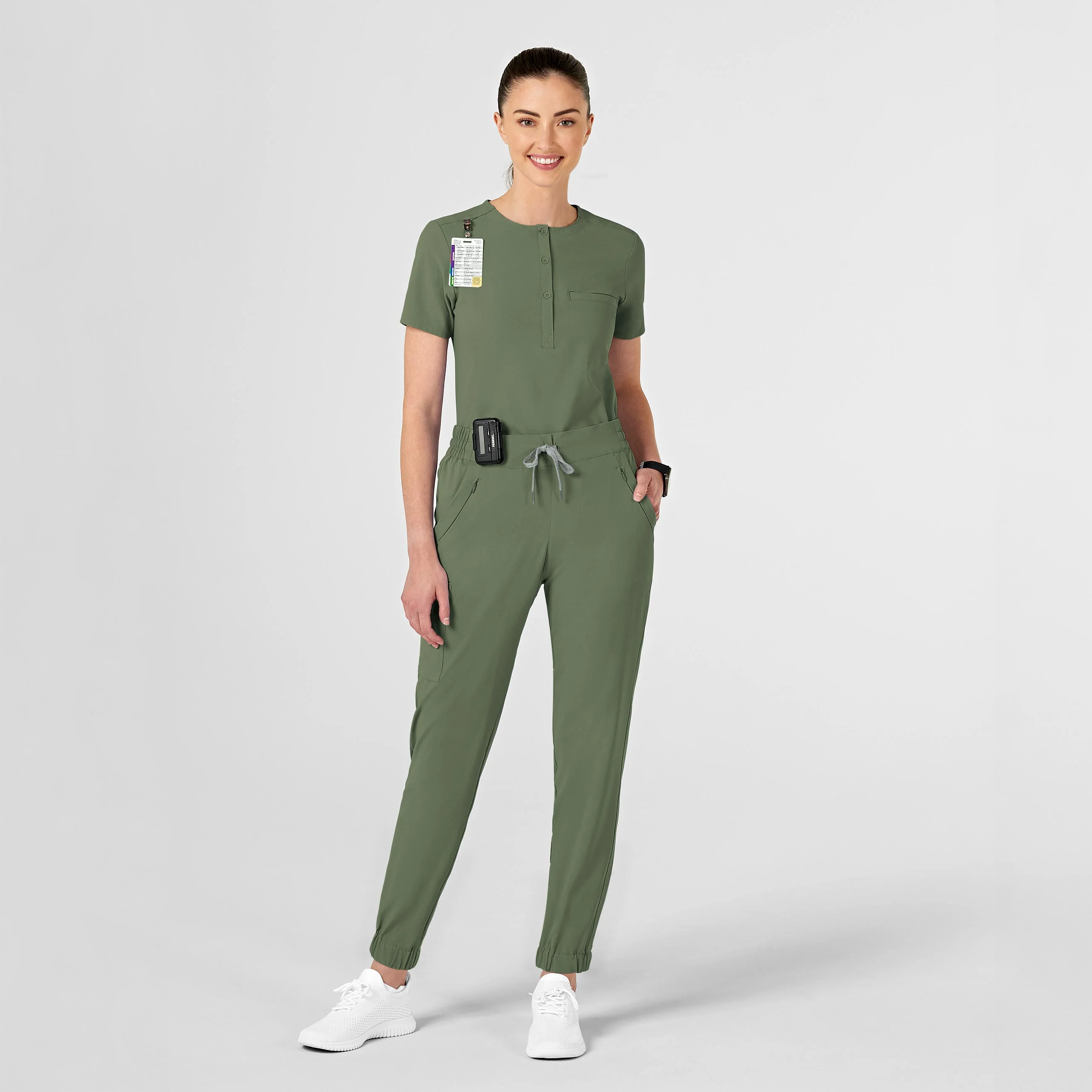RENEW Women's Jogger Scrub Pant - Olive - Image 3