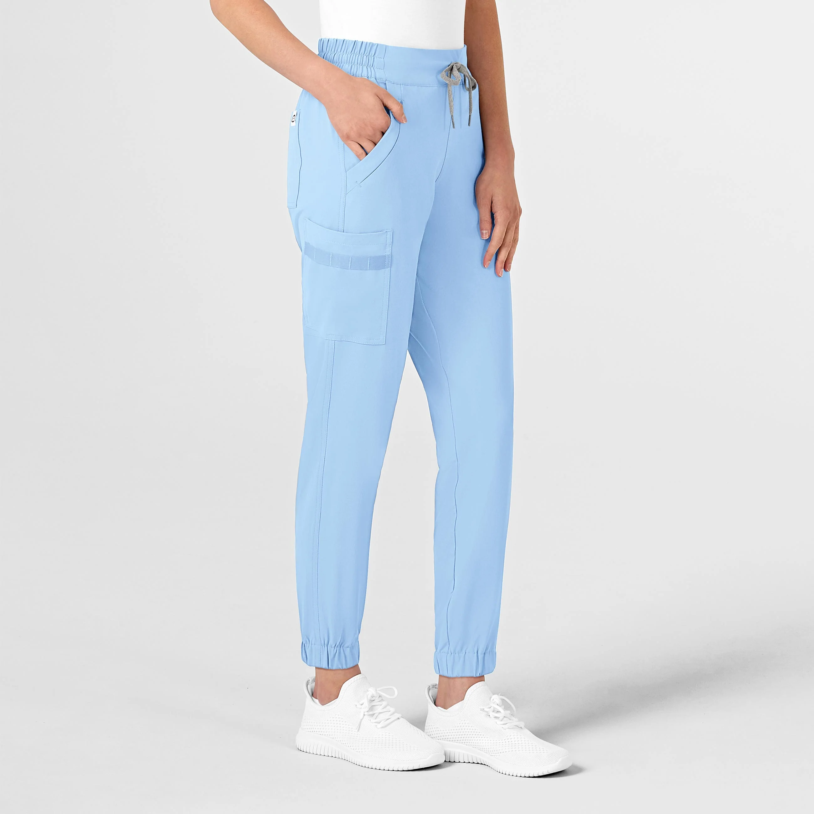 RENEW Women's Jogger Scrub Pant - Powder Blue - Image 3
