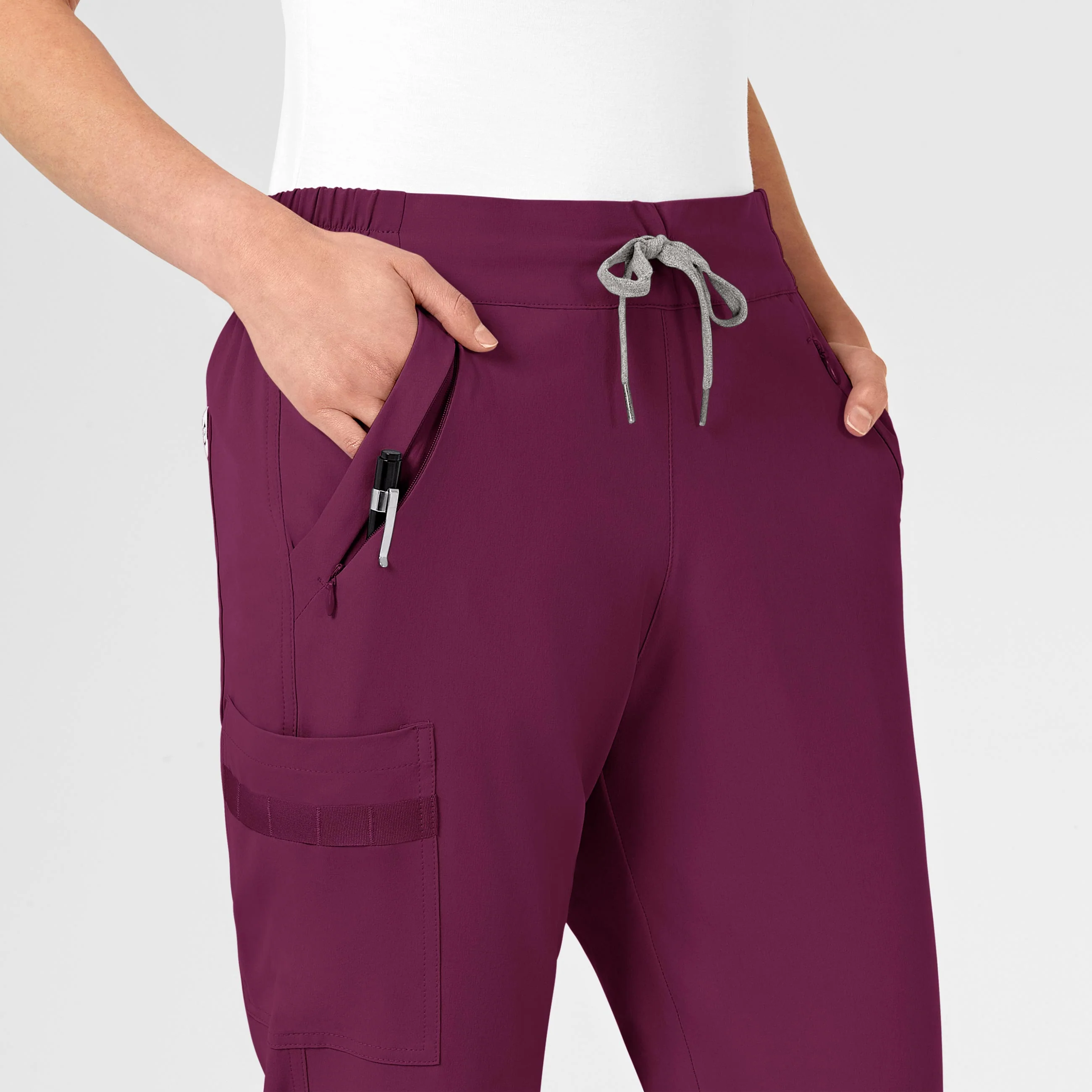 RENEW Women's Jogger Scrub Pant - Wine - Image 5