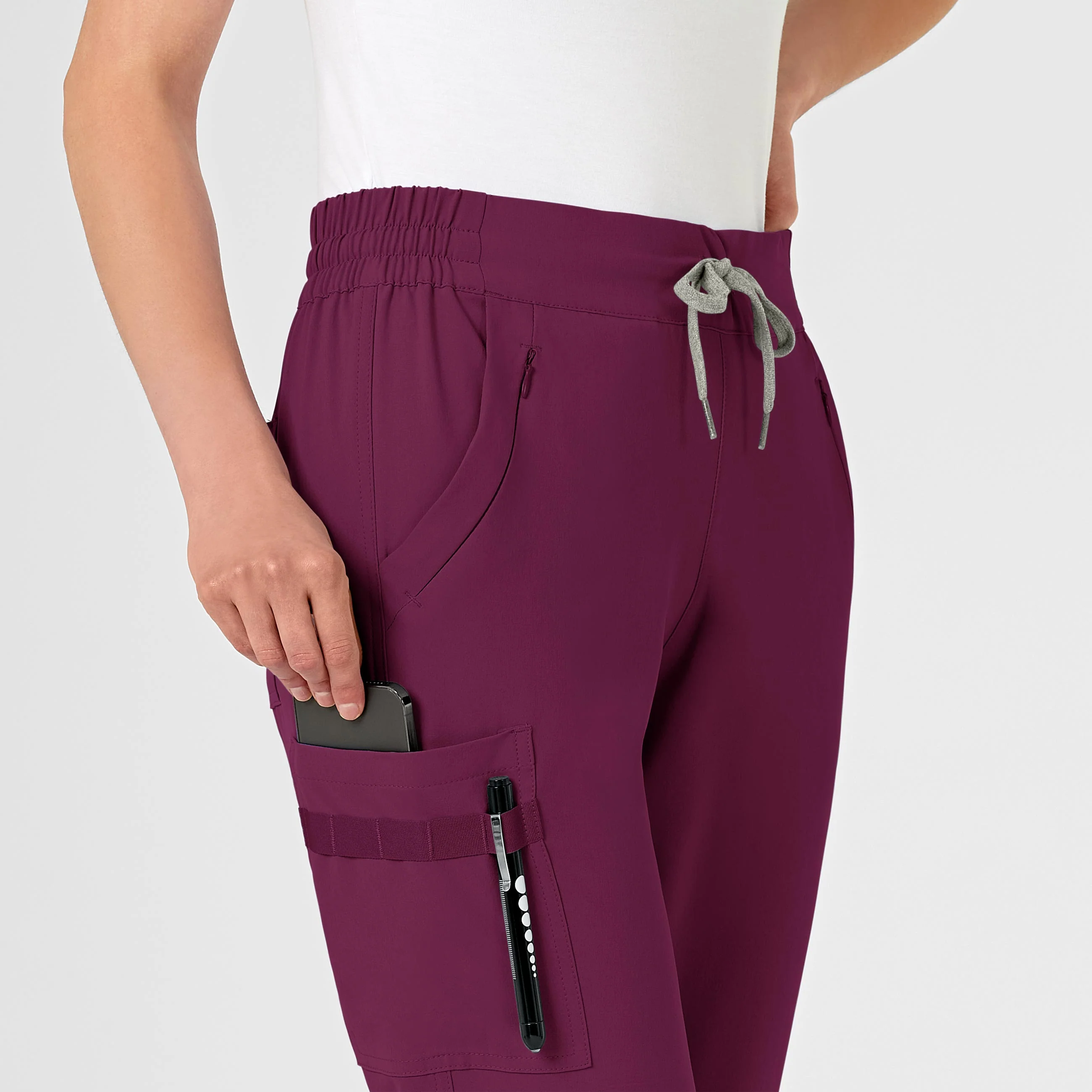 RENEW Women's Jogger Scrub Pant - Wine - Image 6