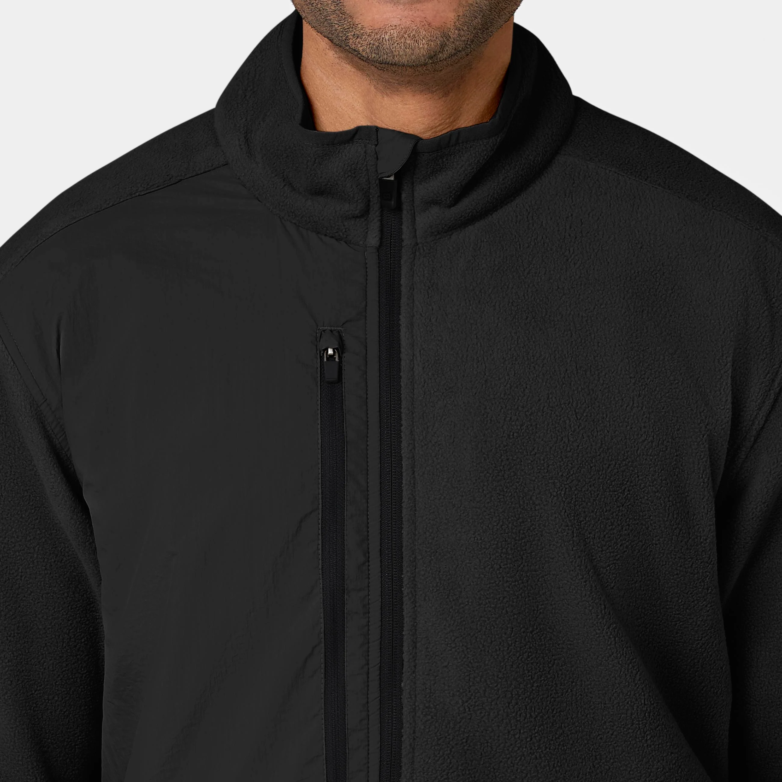 Slate Men's Micro Fleece Zip Jacket - Black - Image 5