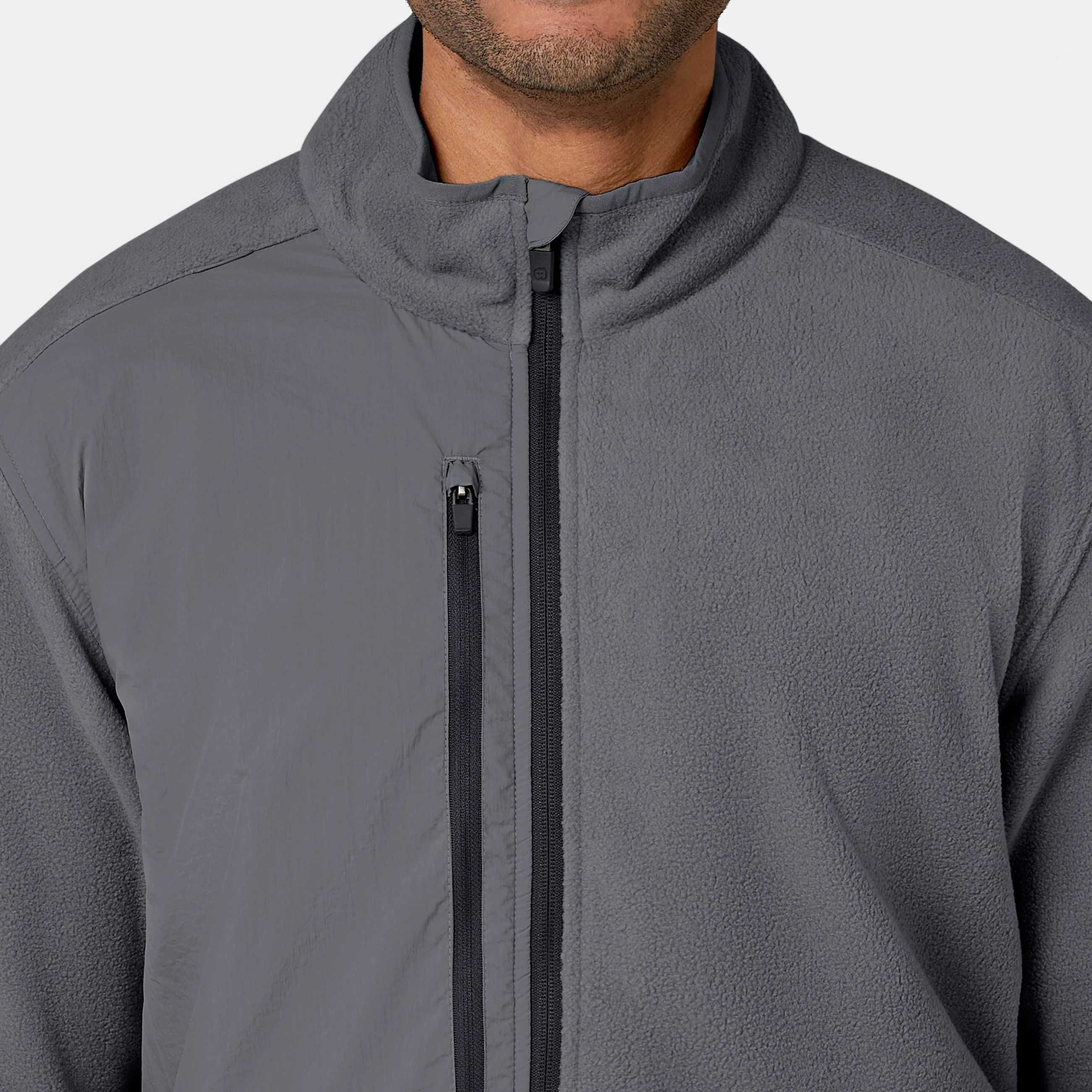 Slate Men's Micro Fleece Zip Jacket - Pewter - Image 5