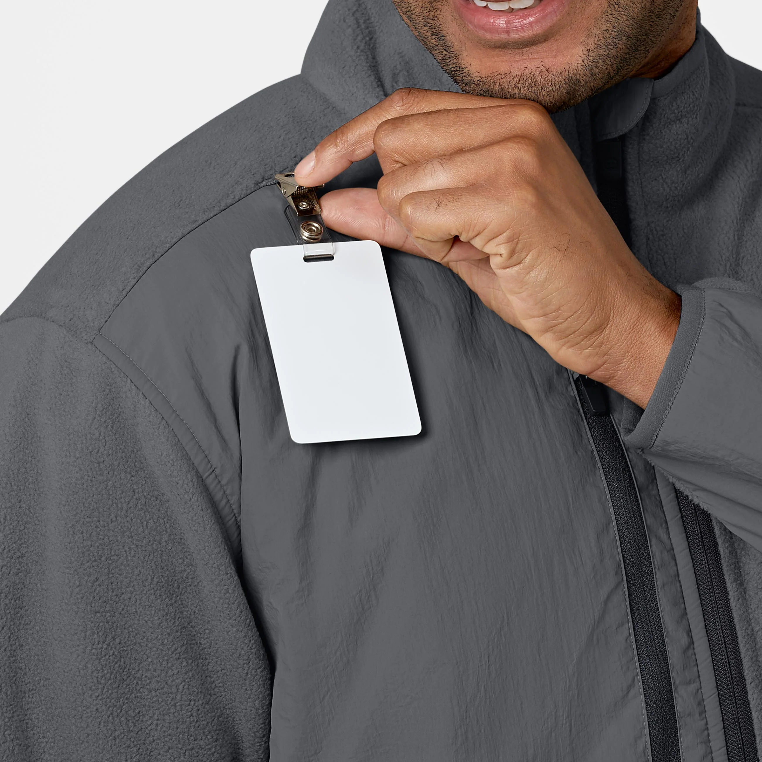 Slate Men's Micro Fleece Zip Jacket - Pewter - Image 6