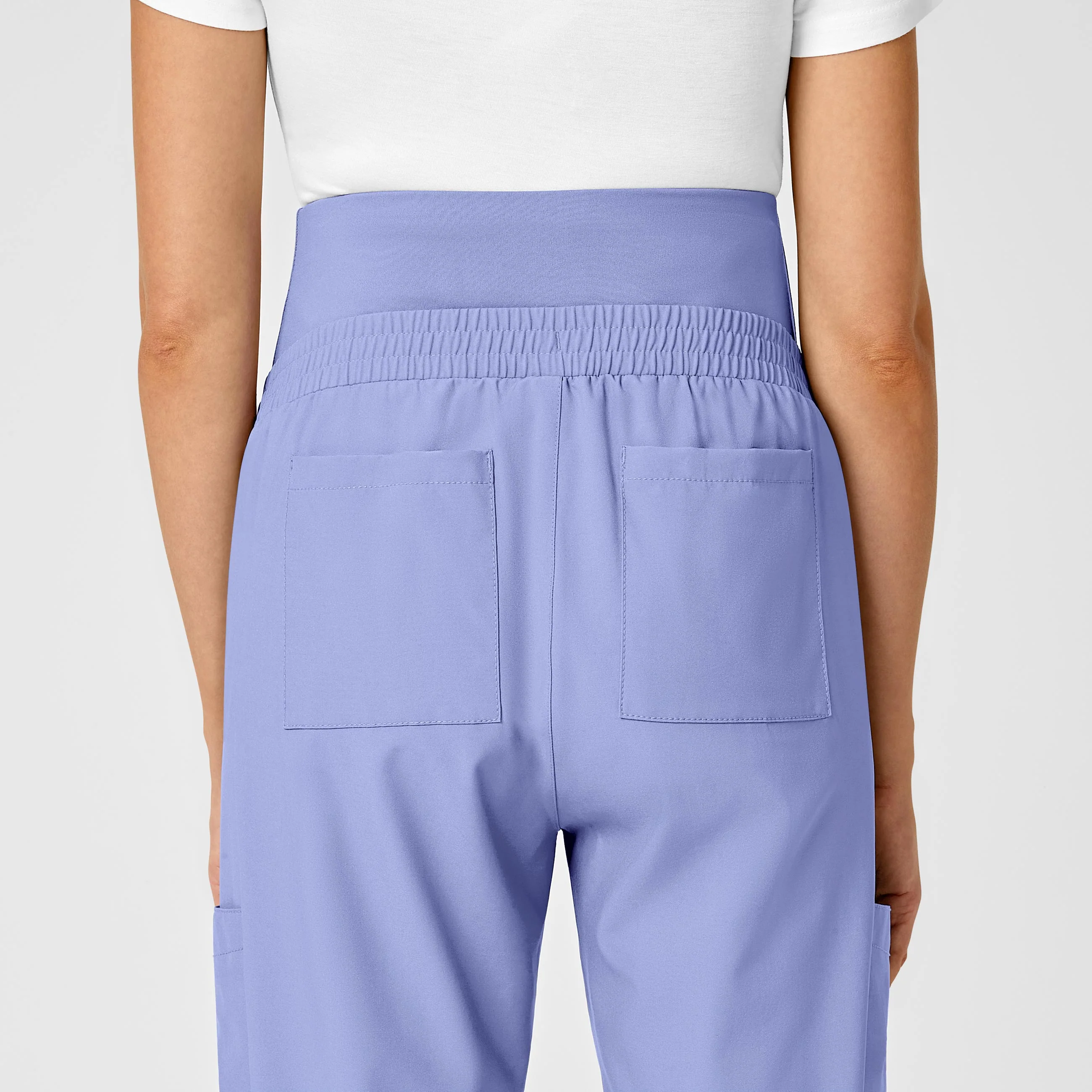 W123 Maternity Jogger Scrub Pant - Ceil Blue - Image 8