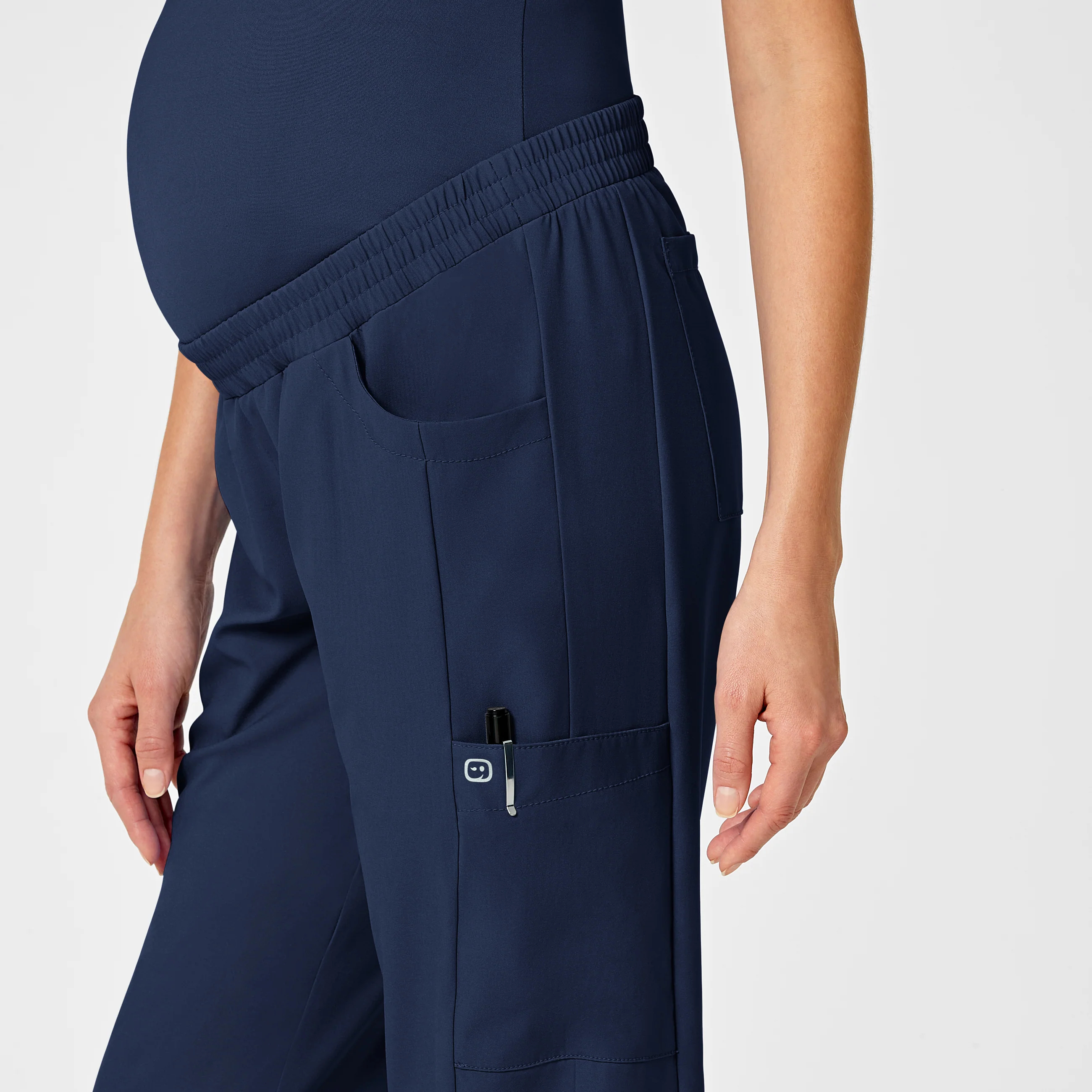 W123 Maternity Jogger Scrub Pant - Navy - Image 4