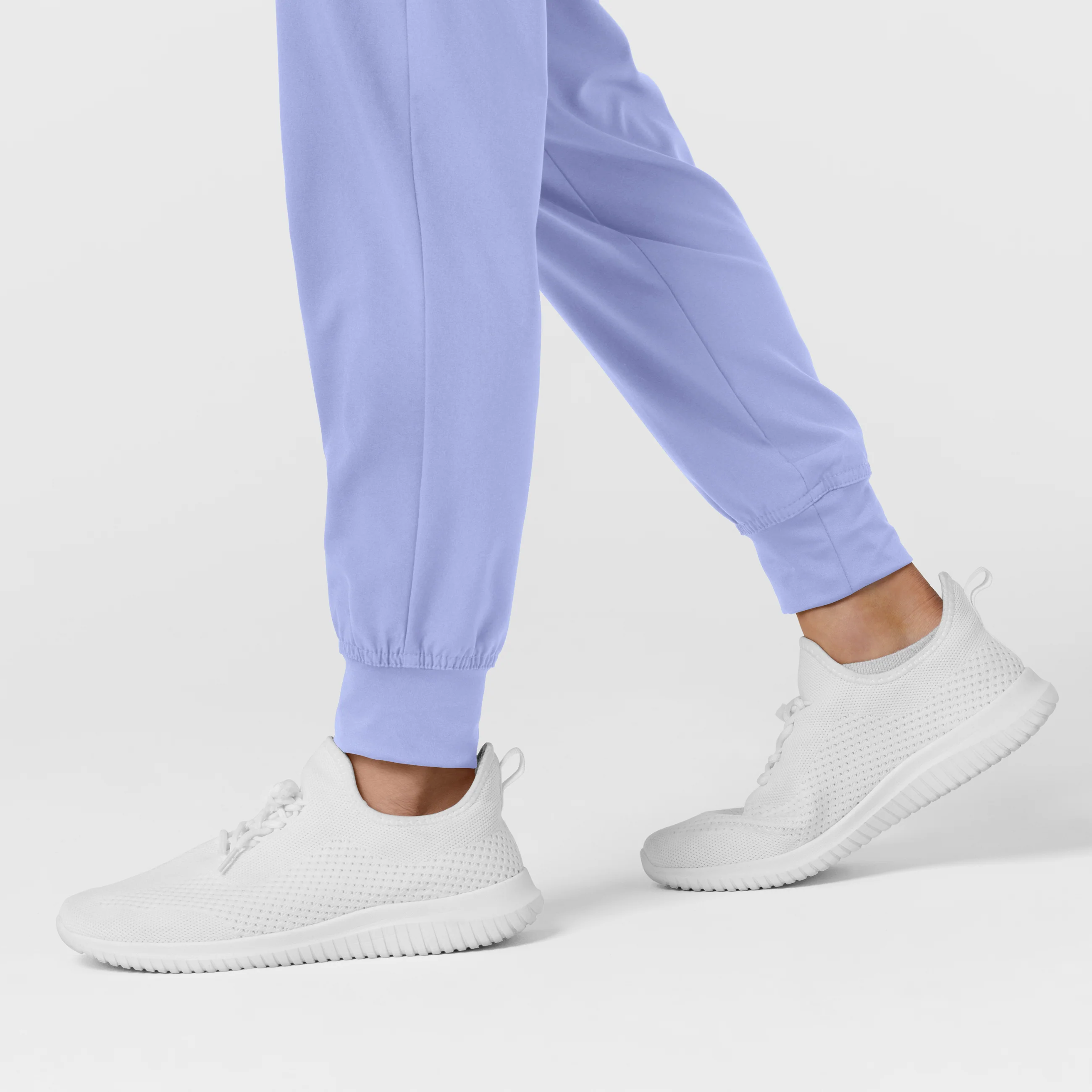 W123 Women's Comfort Waist Cargo Jogger Scrub Pant - Ceil Blue - Image 9