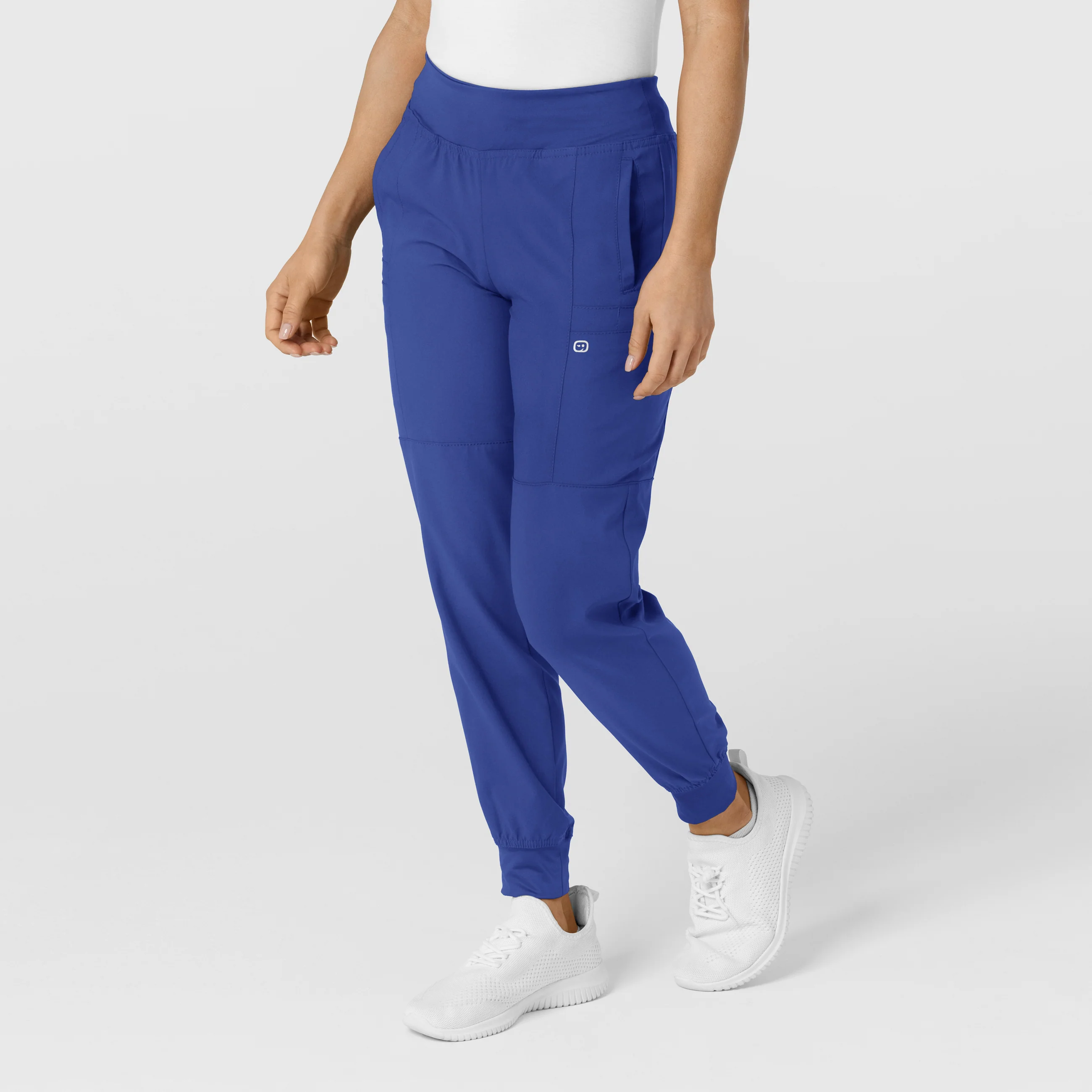 W123 Women's Comfort Waist Cargo Jogger Scrub Pant - Galaxy Blue - Image 4