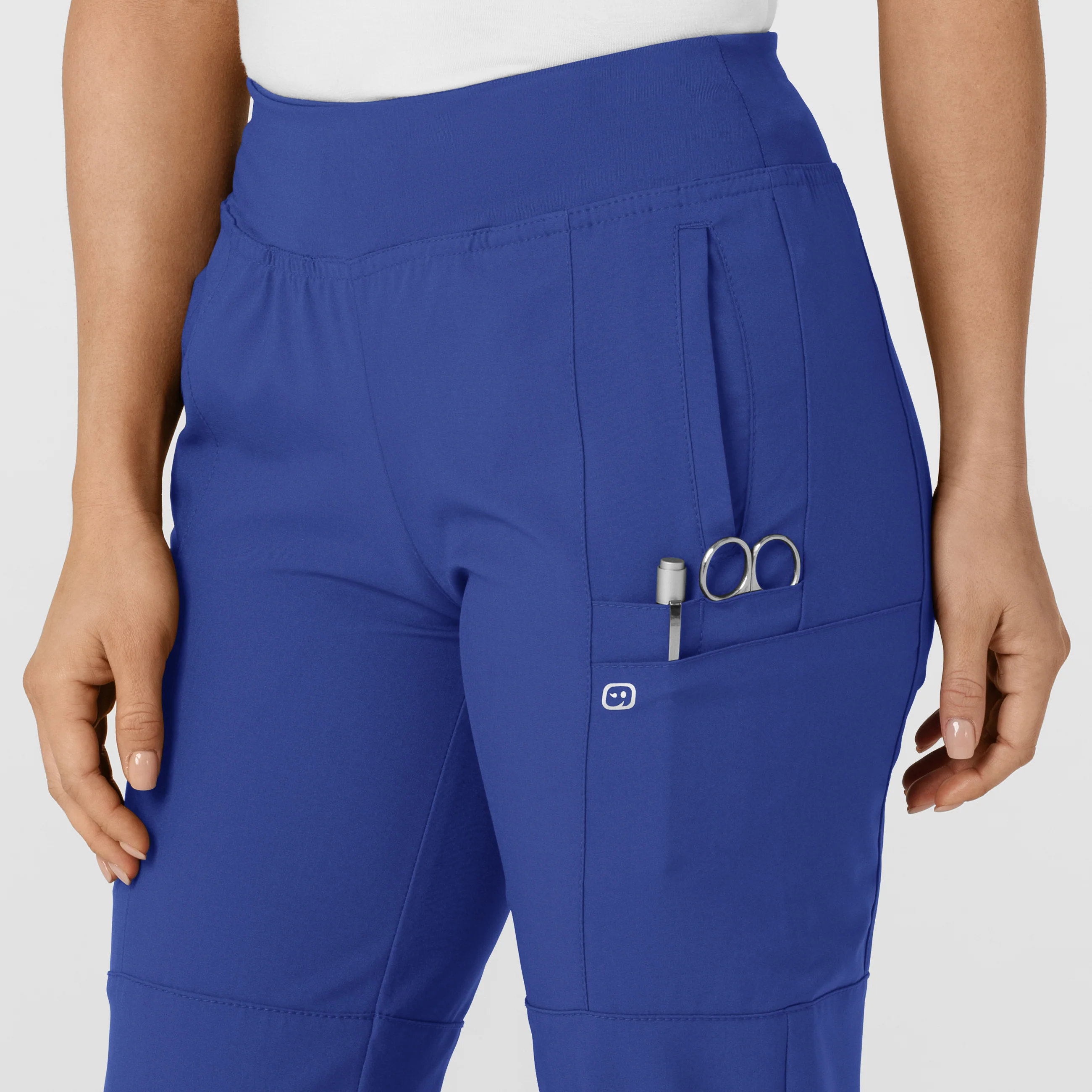 W123 Women's Comfort Waist Cargo Jogger Scrub Pant - Galaxy Blue - Image 6