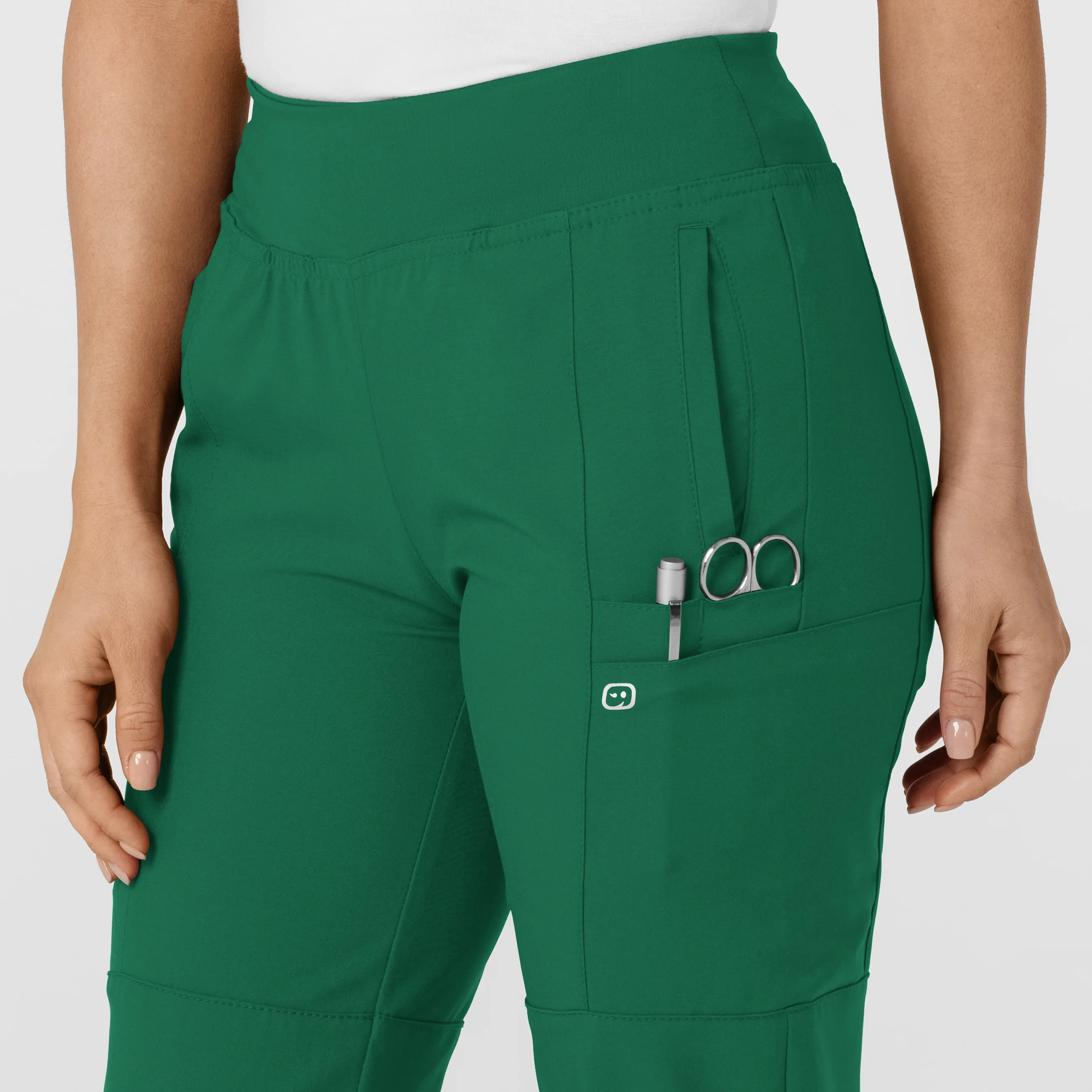 W123 Women's Comfort Waist Cargo Jogger Scrub Pant - Hunter - Image 7