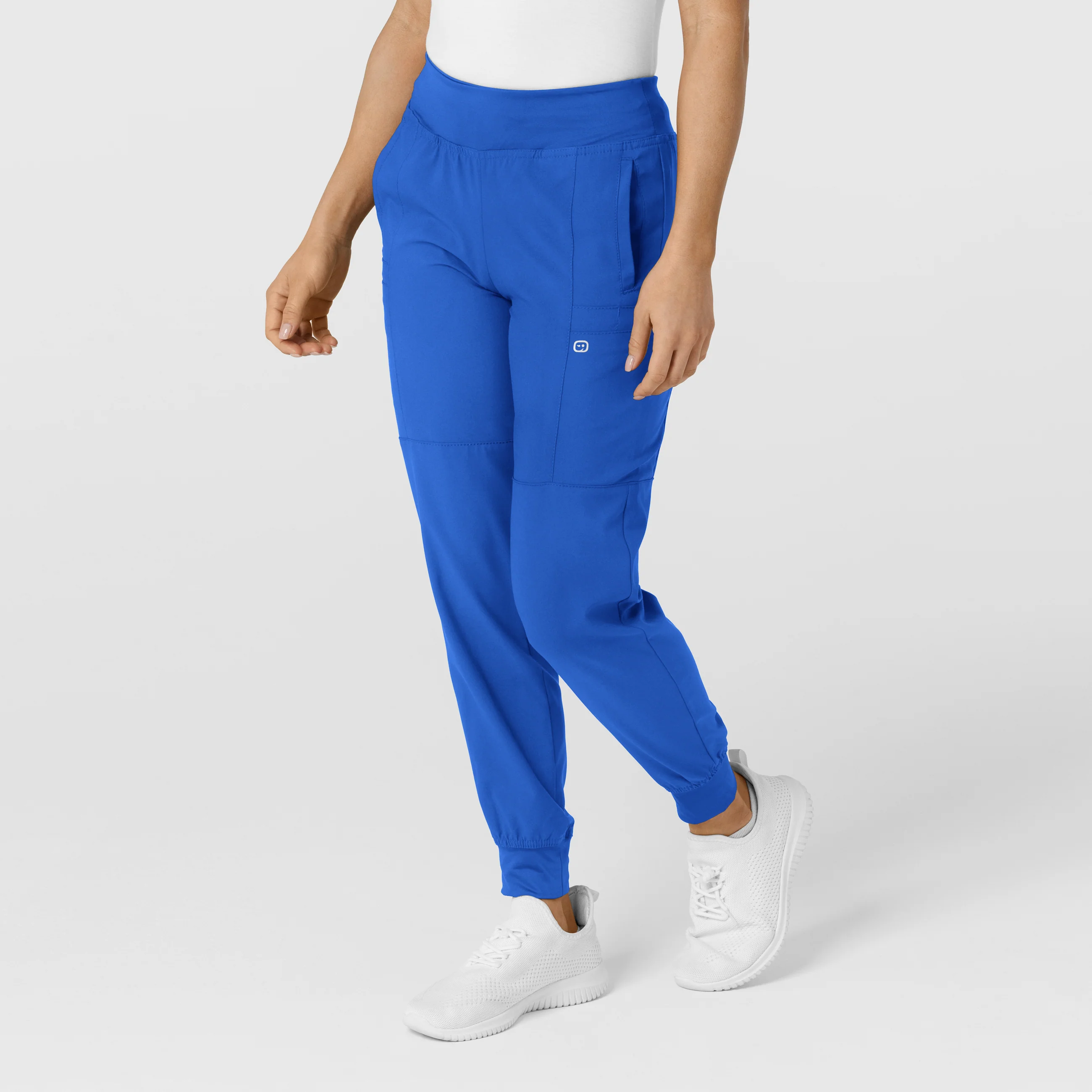 W123 Women's Comfort Waist Cargo Jogger Scrub Pant - Royal - Image 4