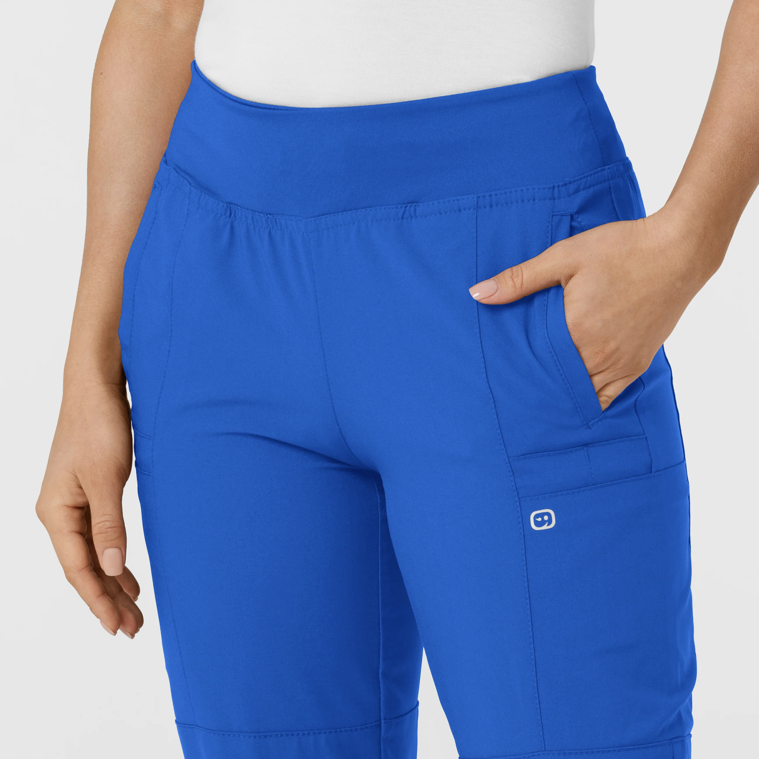 W123 Women's Comfort Waist Cargo Jogger Scrub Pant - Royal - Image 5