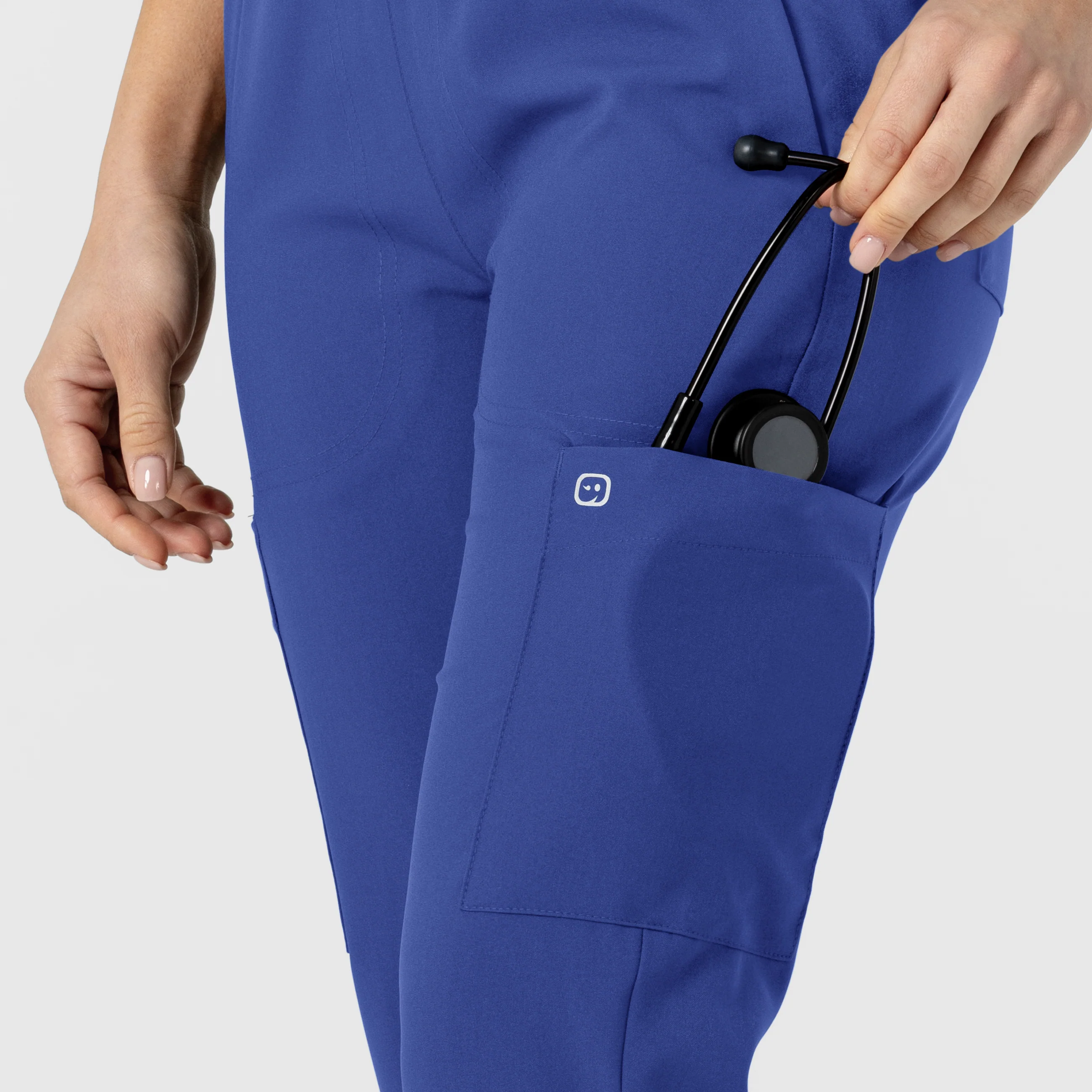 W123 Women's Flex-n-Reach Track Scrub Pant - Galaxy Blue - Image 7