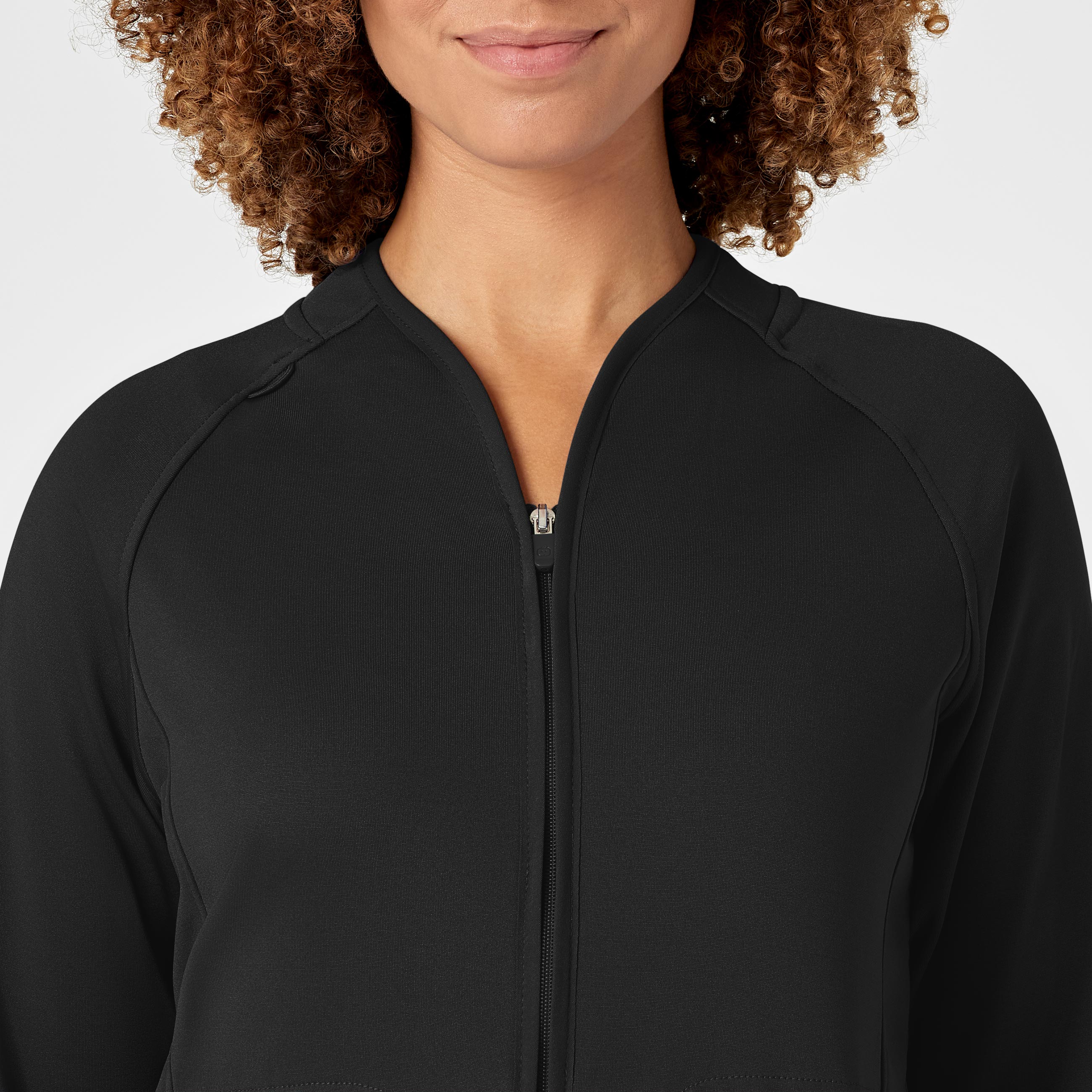 Women's Fleece Full Zip Jacket - Black - Image 5