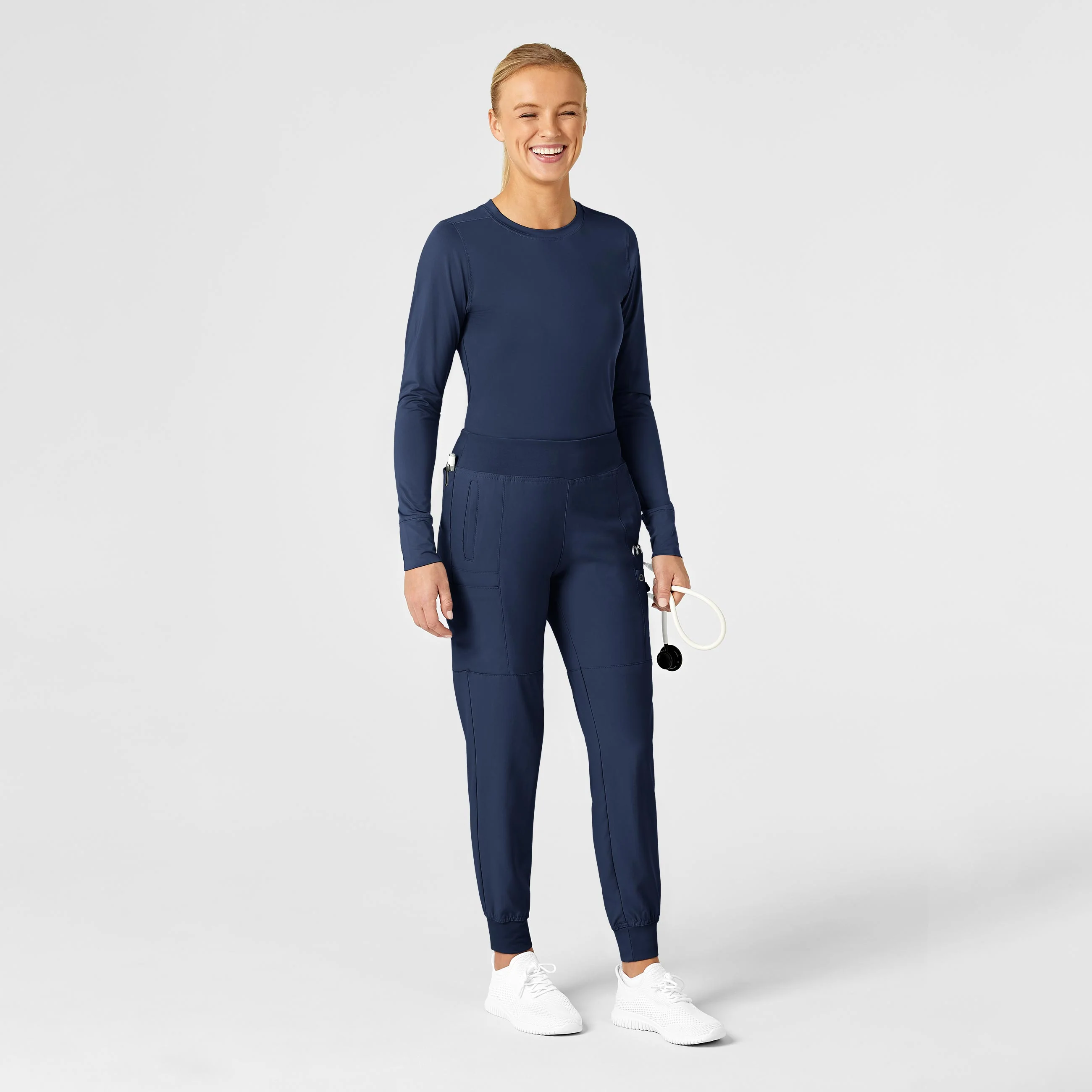 Women's Performance Long Sleeve Tee - Navy - Image 3