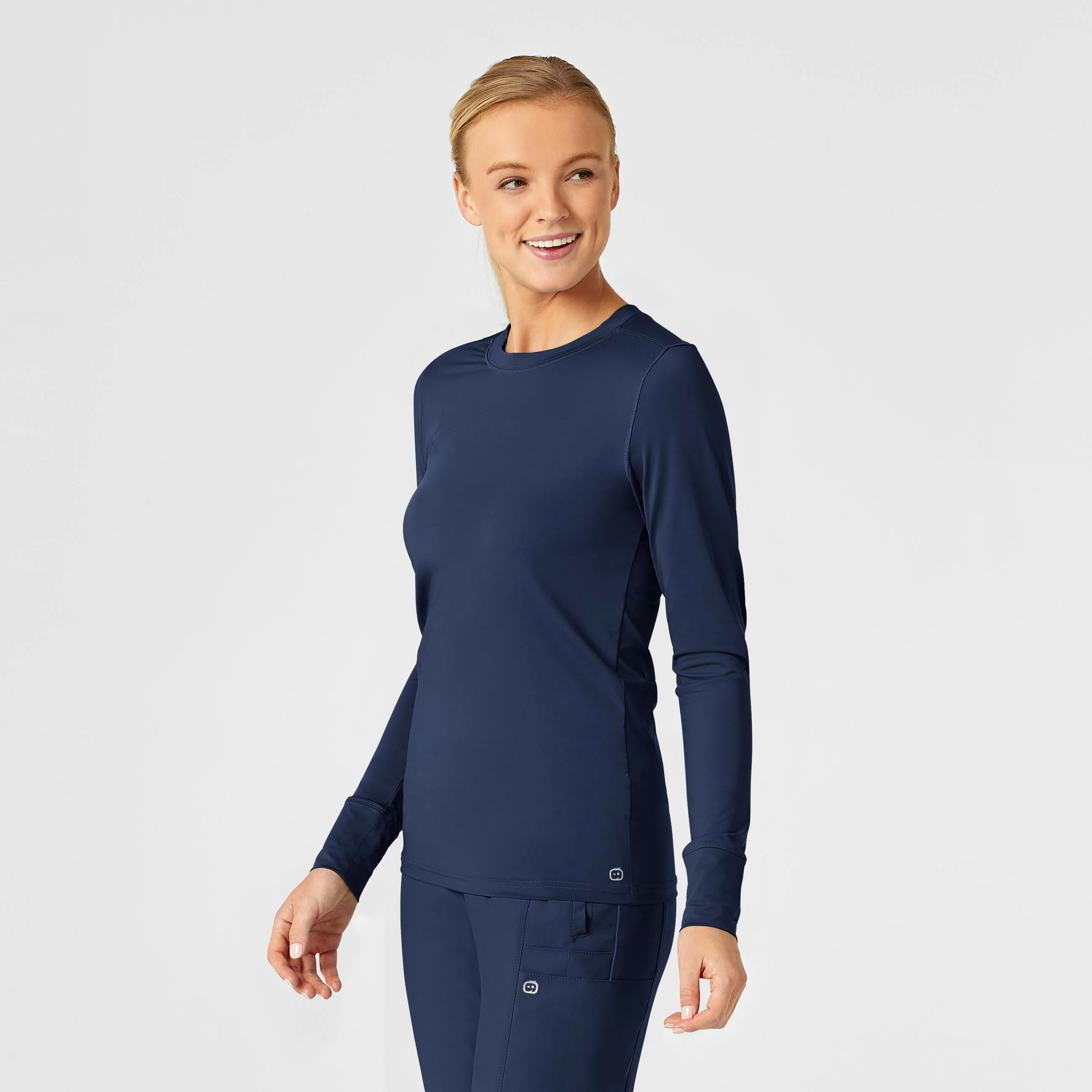 Women's Performance Long Sleeve Tee - Navy - Image 4