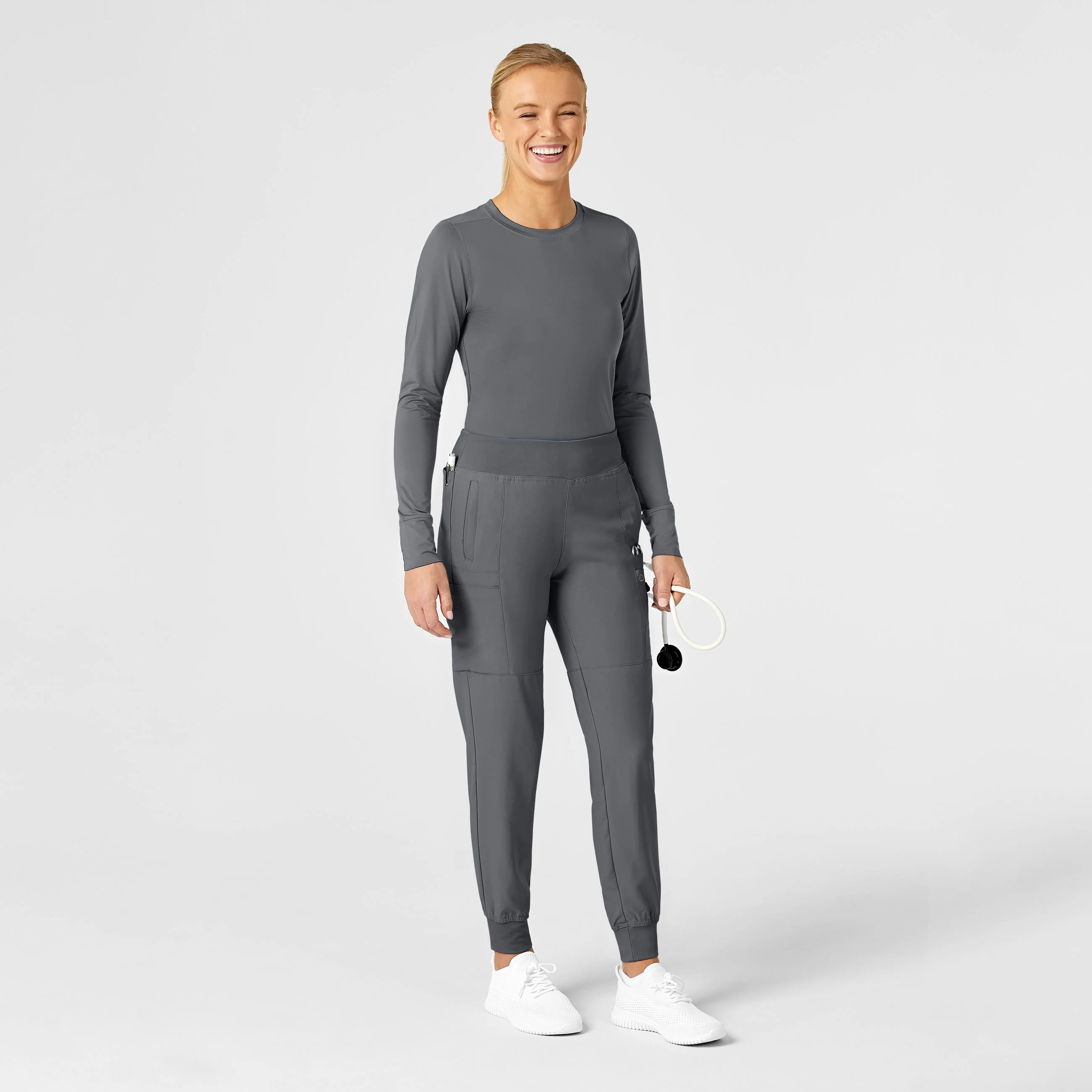 Women's Performance Long Sleeve Tee - Pewter - Image 3