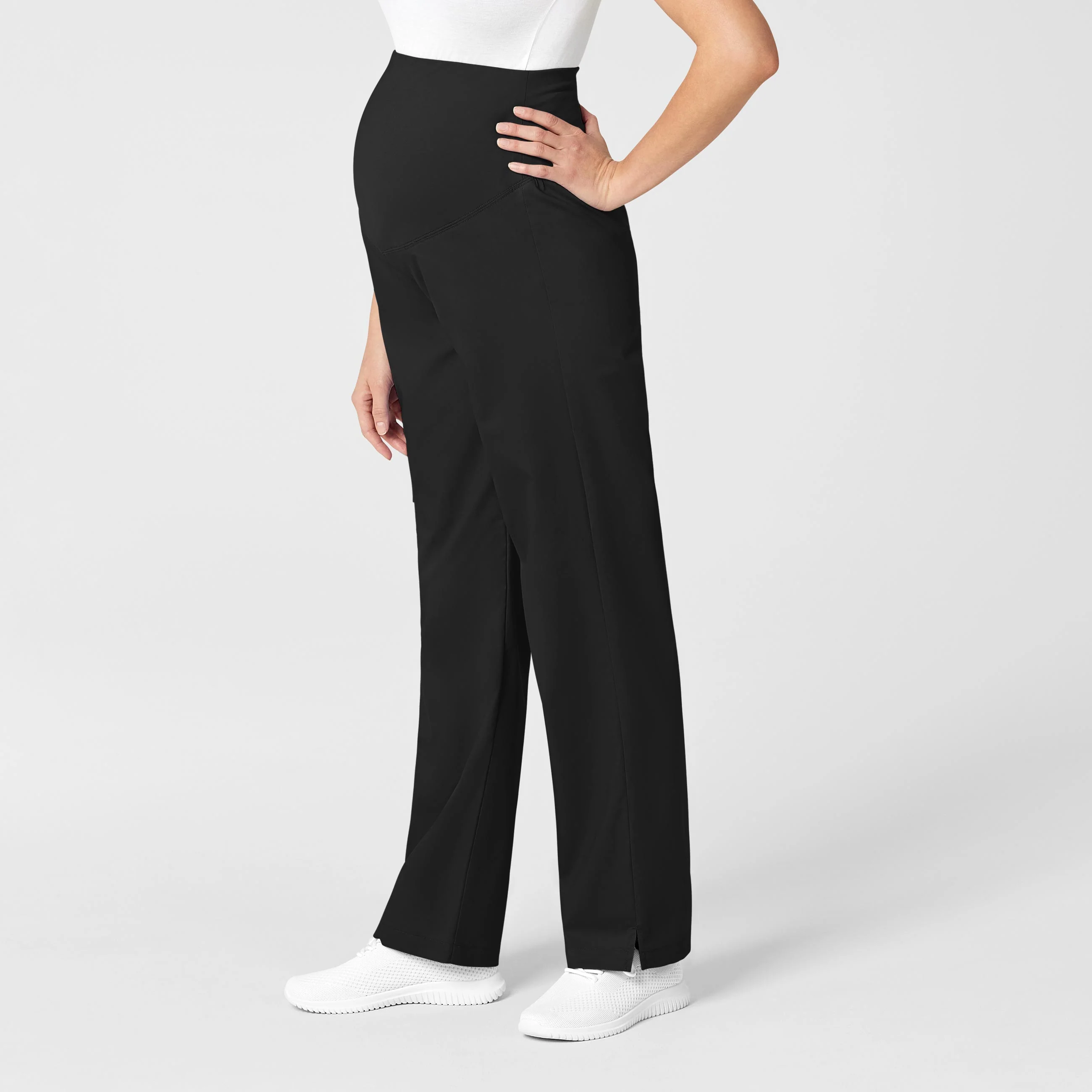 WonderWORK Maternity Cargo Scrub Pant - Black - Image 4